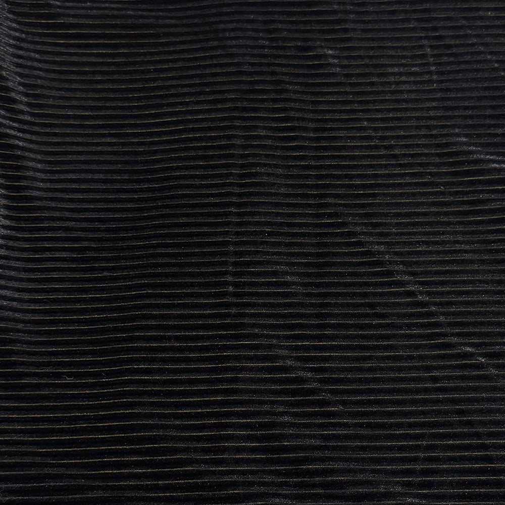 Feldman Black Ribbed Stretch Velvet Fabric