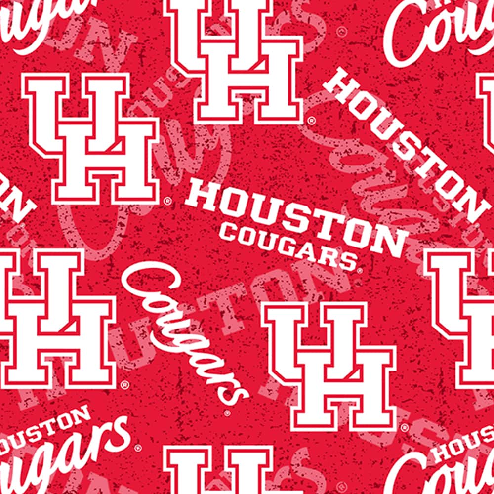 NCAA University of Houston Tone-on-Tone Cotton Fabric