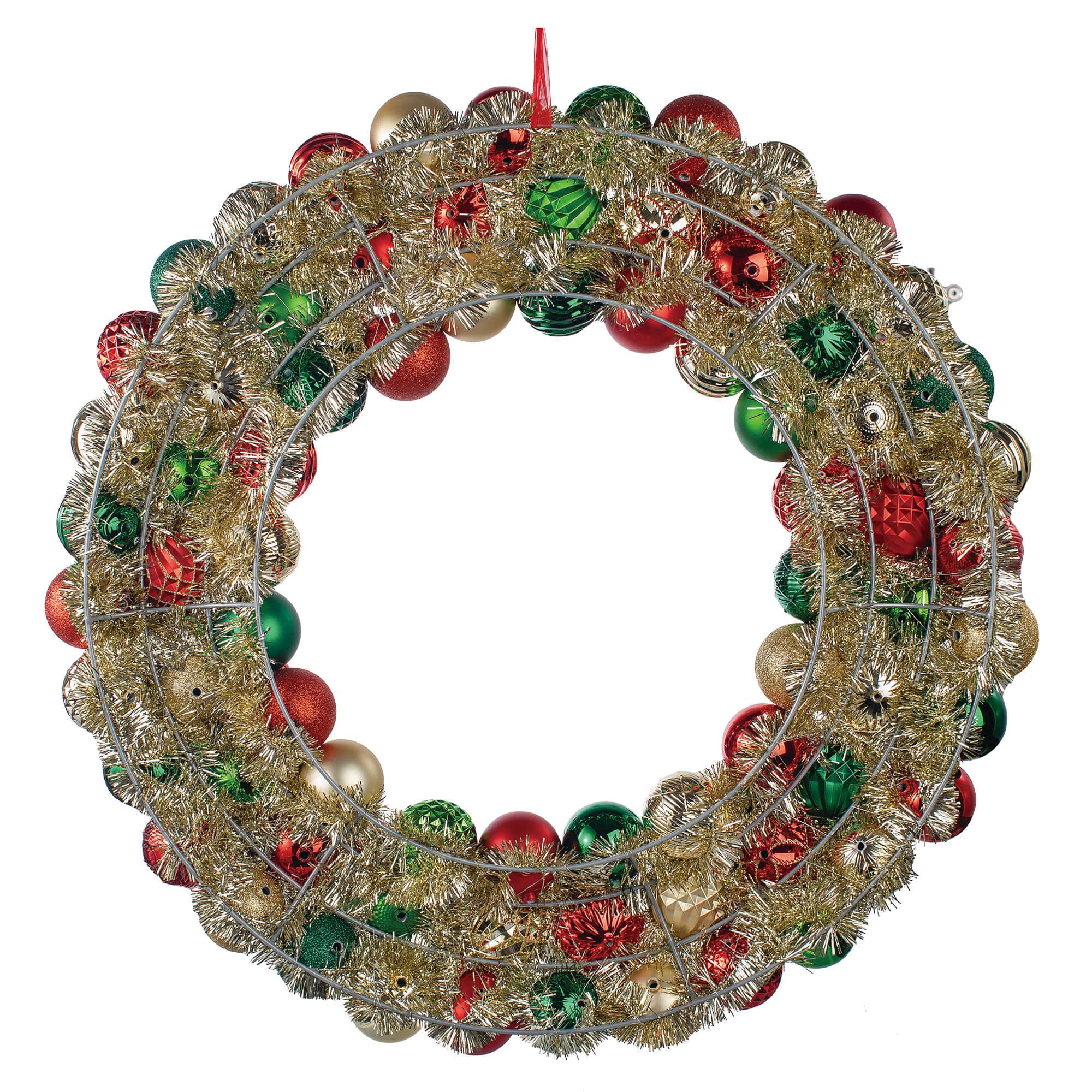 30" Red, Green & Gold Ornaments Wreath by Ashland® - Image 4