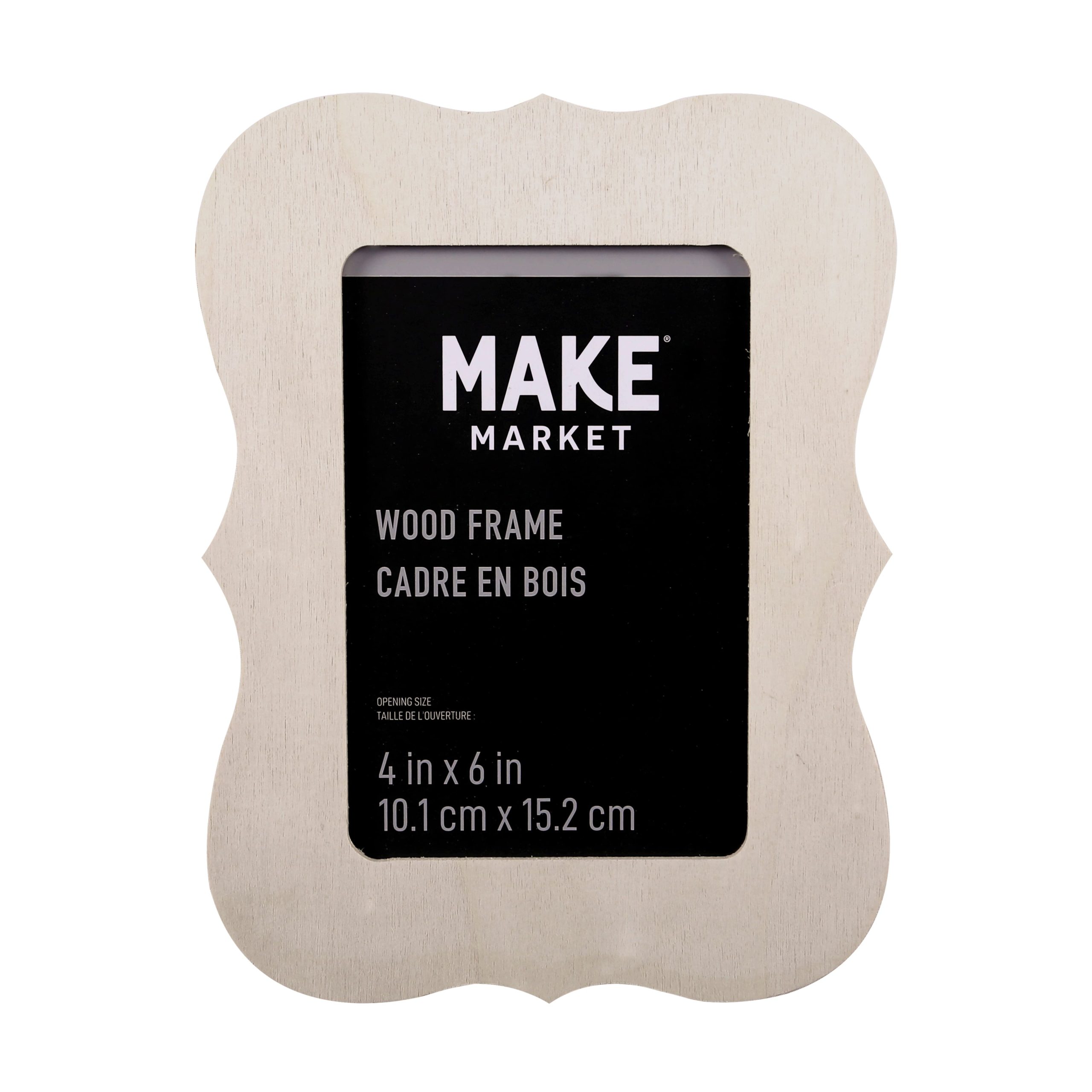 4" x 6" Ready-To-Finish Scalloped Edges Wood Frame by Make Market®