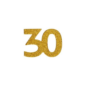 2" Gold 30 Glitter Confetti, 20ct. by Celebrate It™