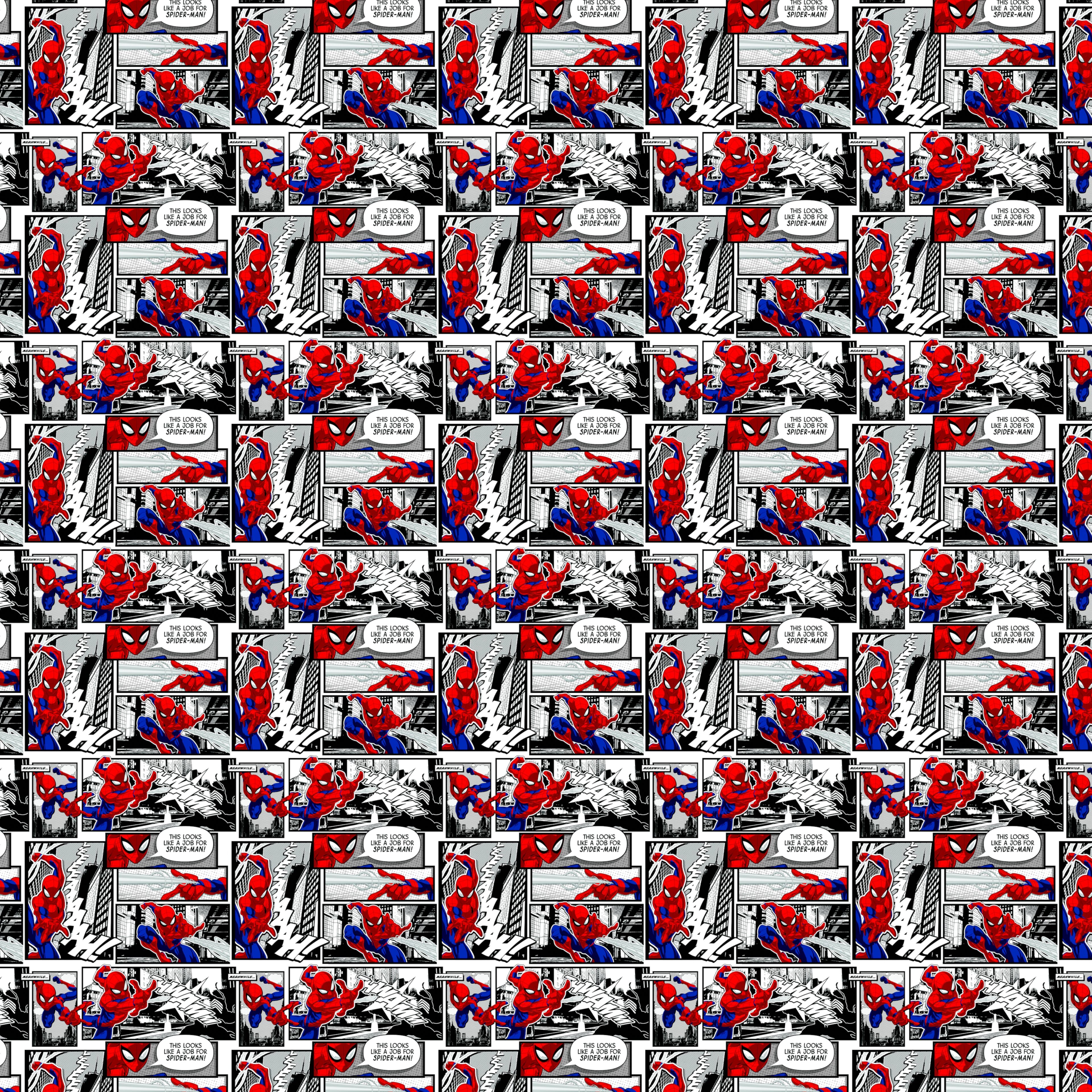 Marvel® Packed Spider-Man Comic Cotton Fabric