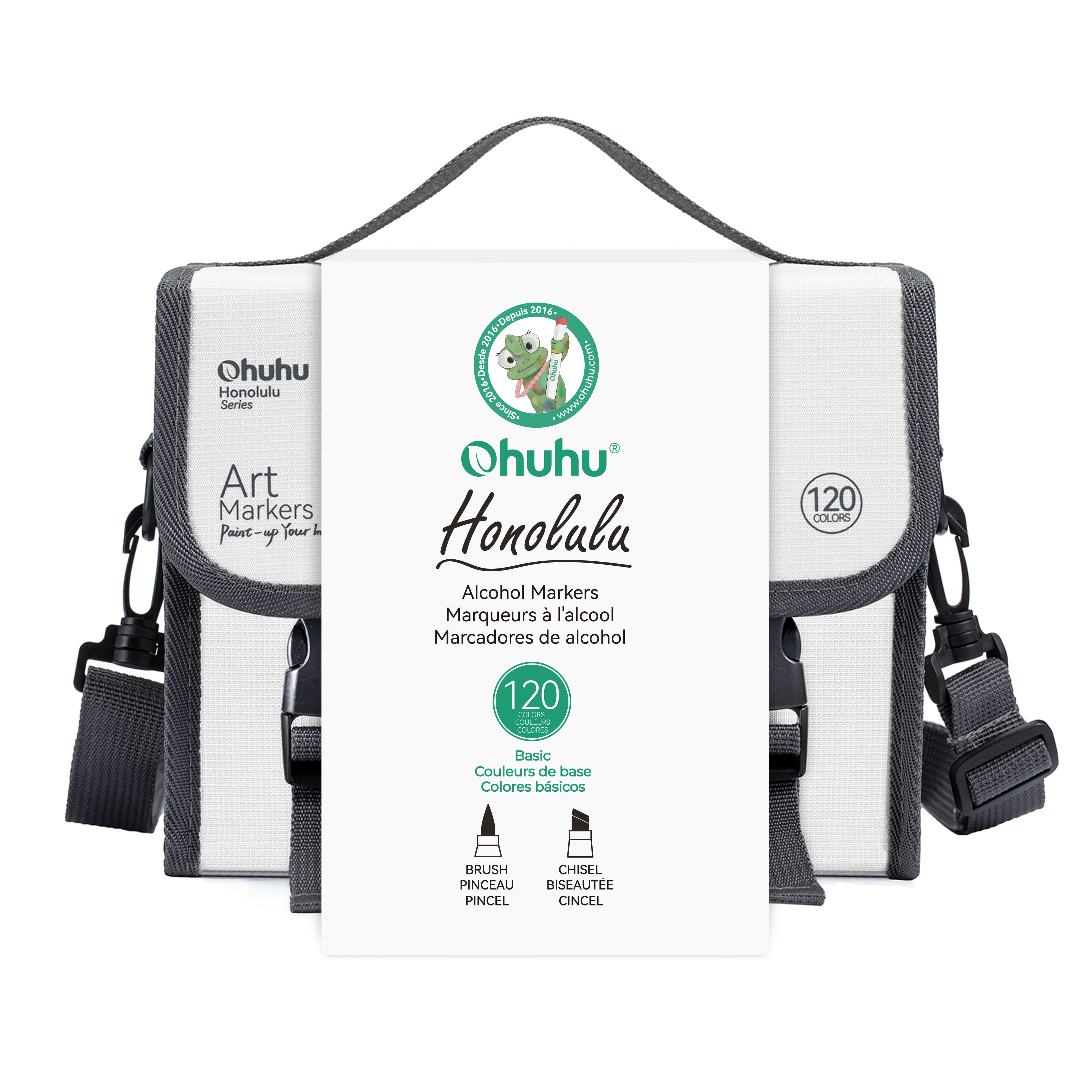 Ohuhu® Honolulu 120 Color Basic Alcohol Markers
