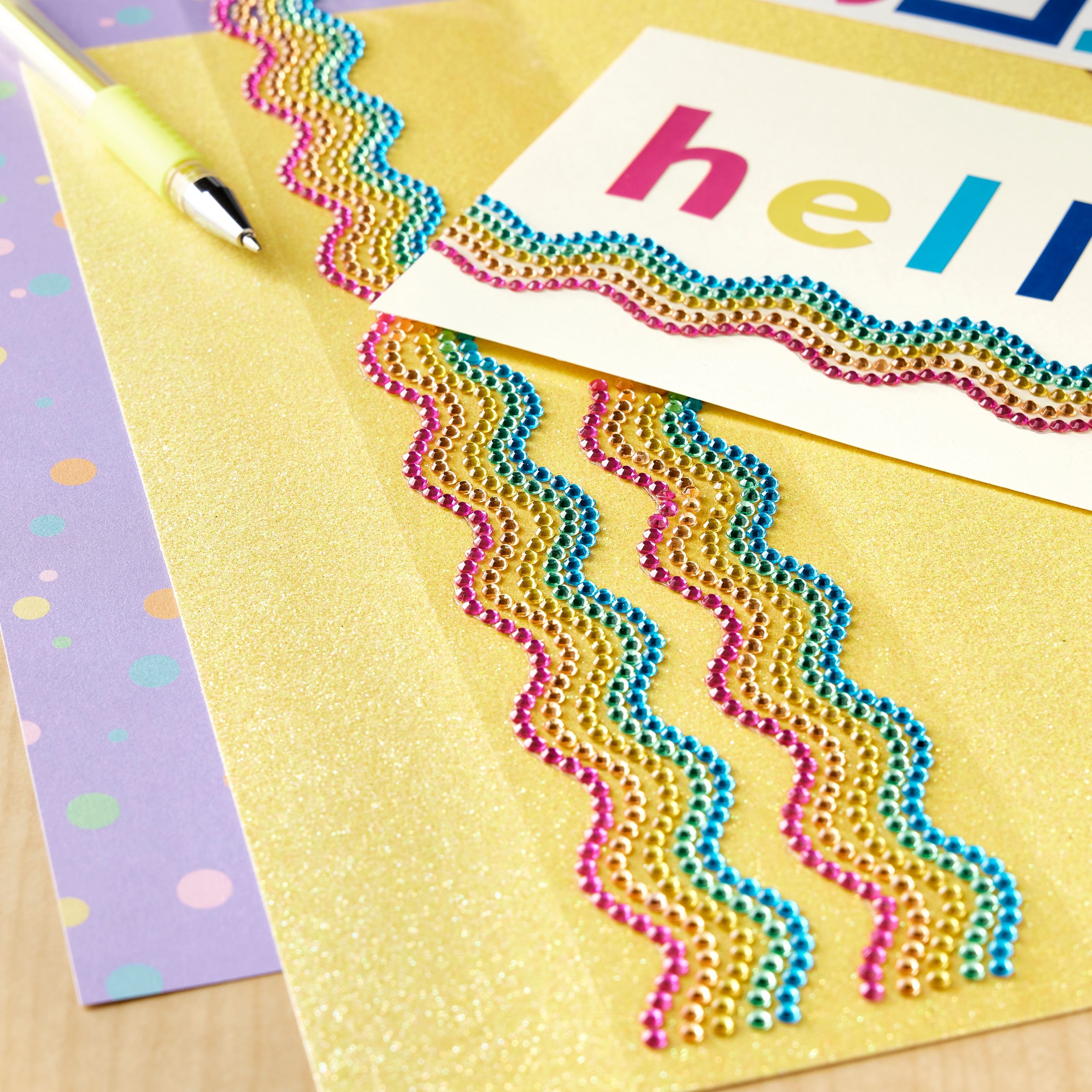 Rainbow Wave Strip Bling Stickers by Recollections™ - Image 2