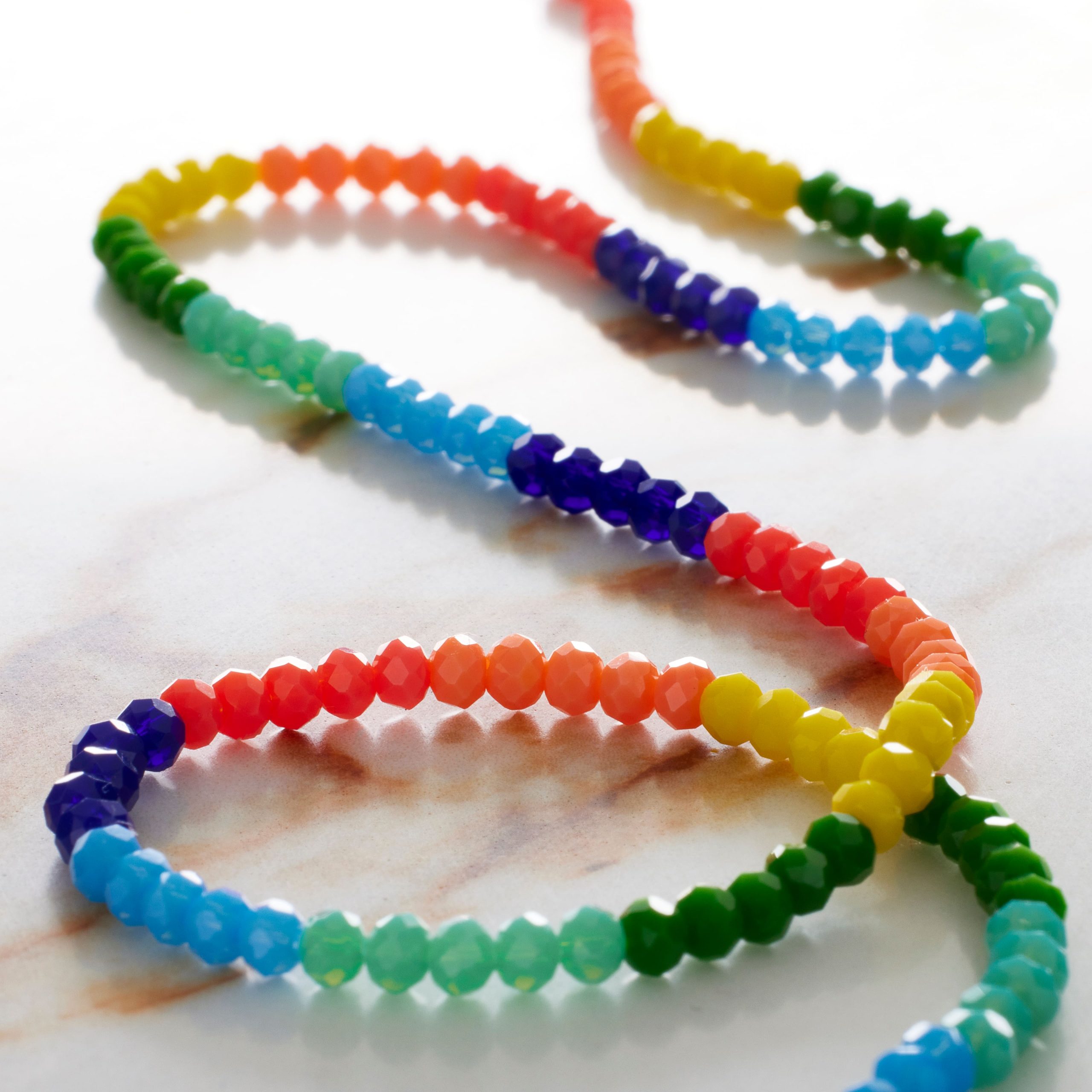 Multicolored Glass Faceted Rondelle Beads, 3mm by Bead Landing™ - Image 2