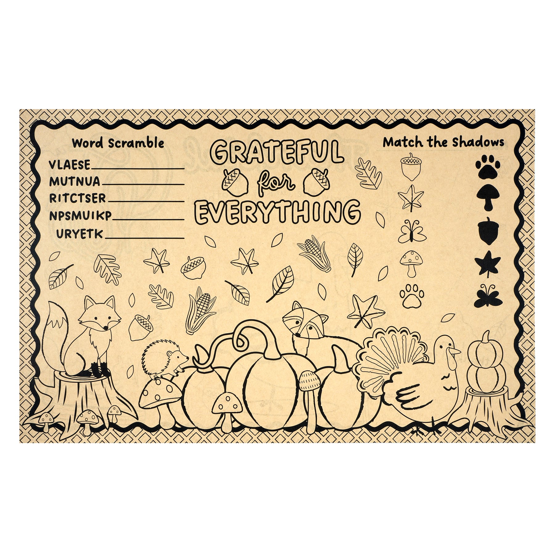 Thanksgiving Color Your Own Placemats, 20 count. by Celebrate It™ - Image 2