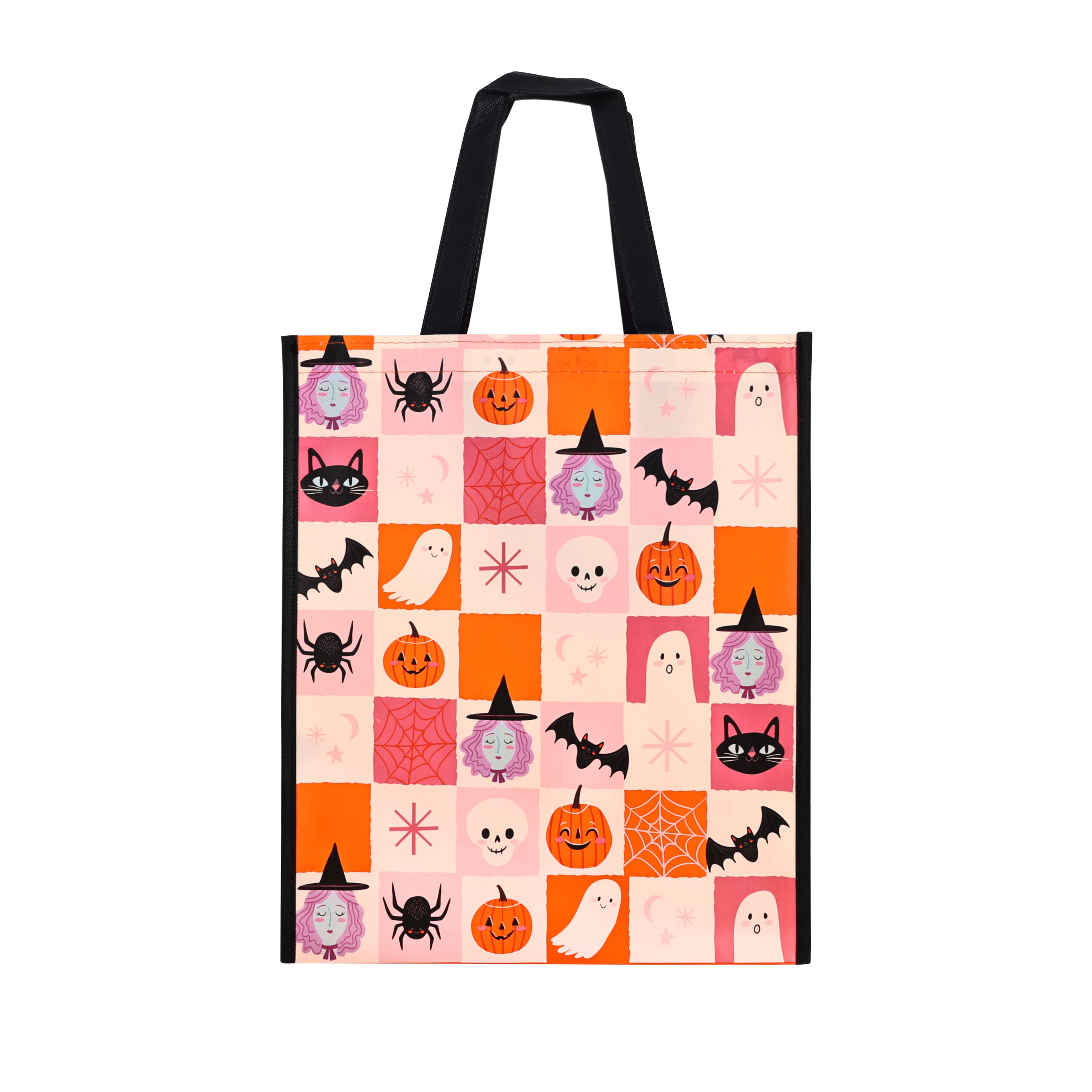 15.75" Halloween Check Reusable Tote Bag by Celebrate It™