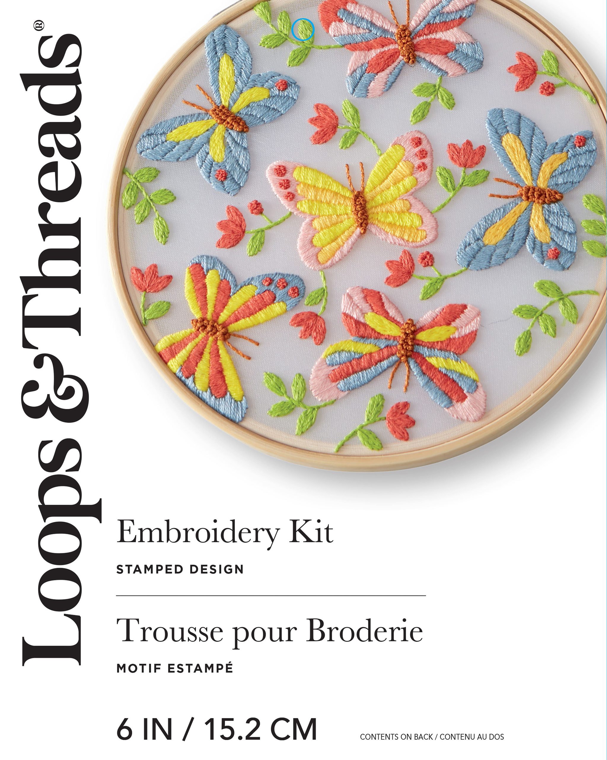 6" Butterflies Embroidery Kit by Loops & Threads® - Image 2