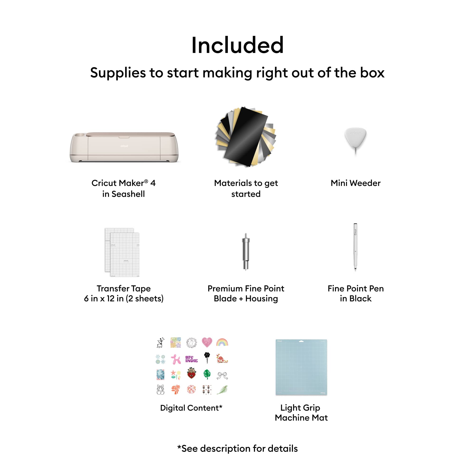 Cricut Maker® 4 in Seashell & Digital Content - Image 2