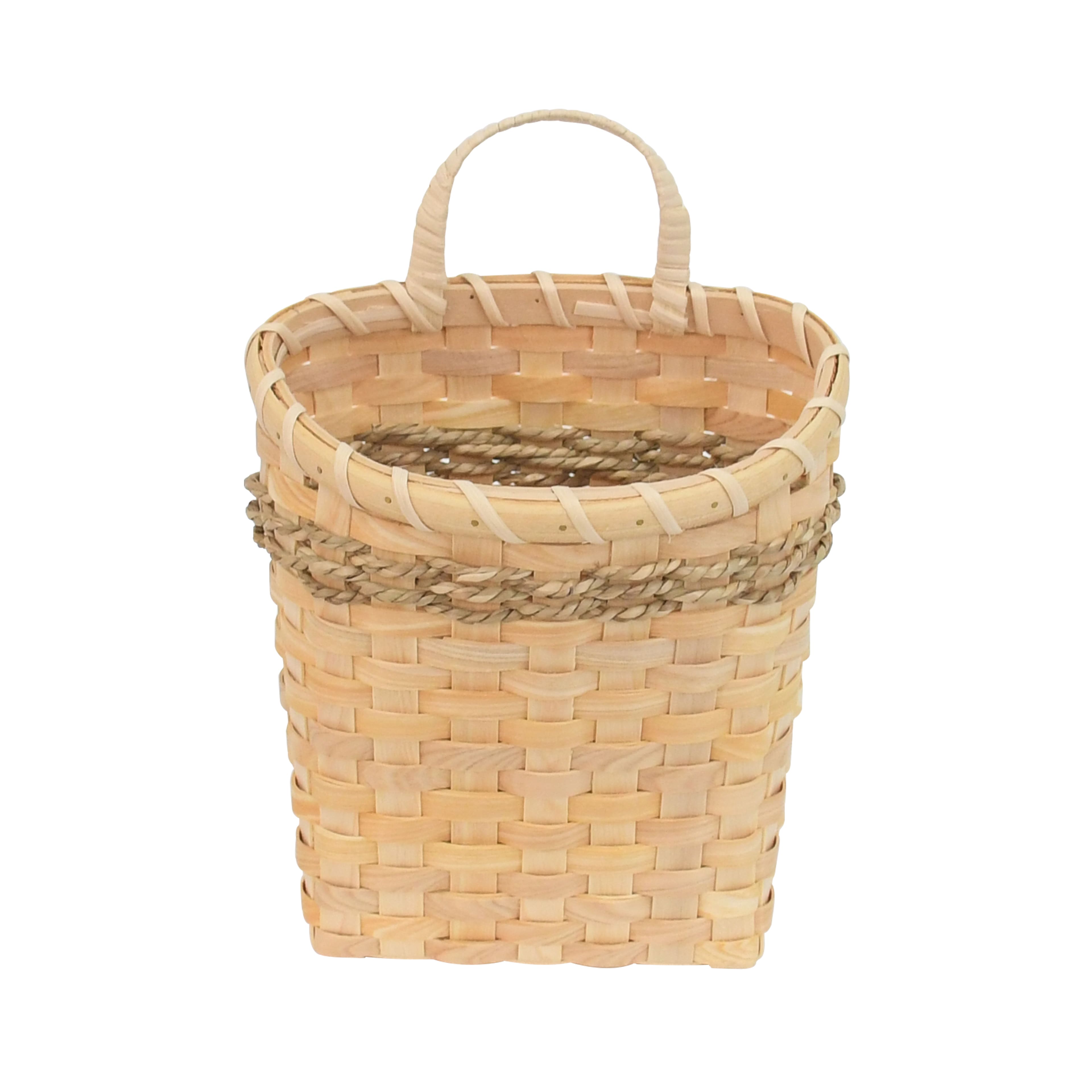 Woven Hanging Wall Basket with Twisted Seagrass Accent by Ashland®
