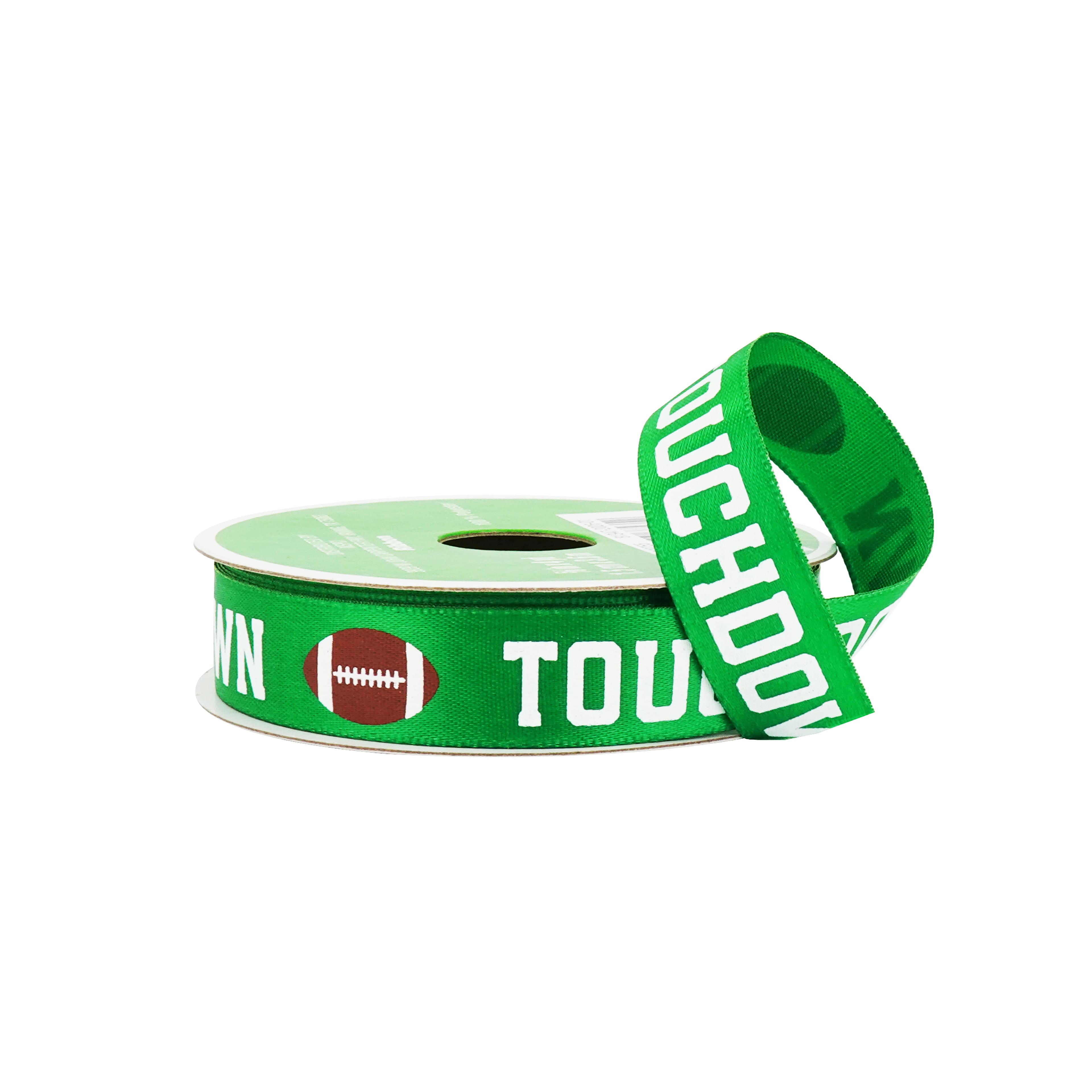 5/8" x 4yd. Green Touchdown Satin Ribbon by Celebrate It®