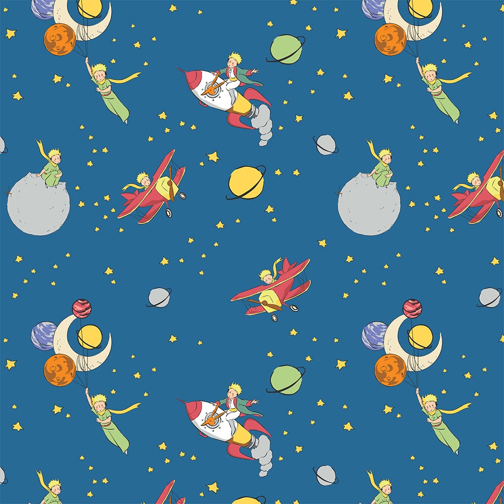 The Little Prince® Space Transport Cotton Quilting Fabric