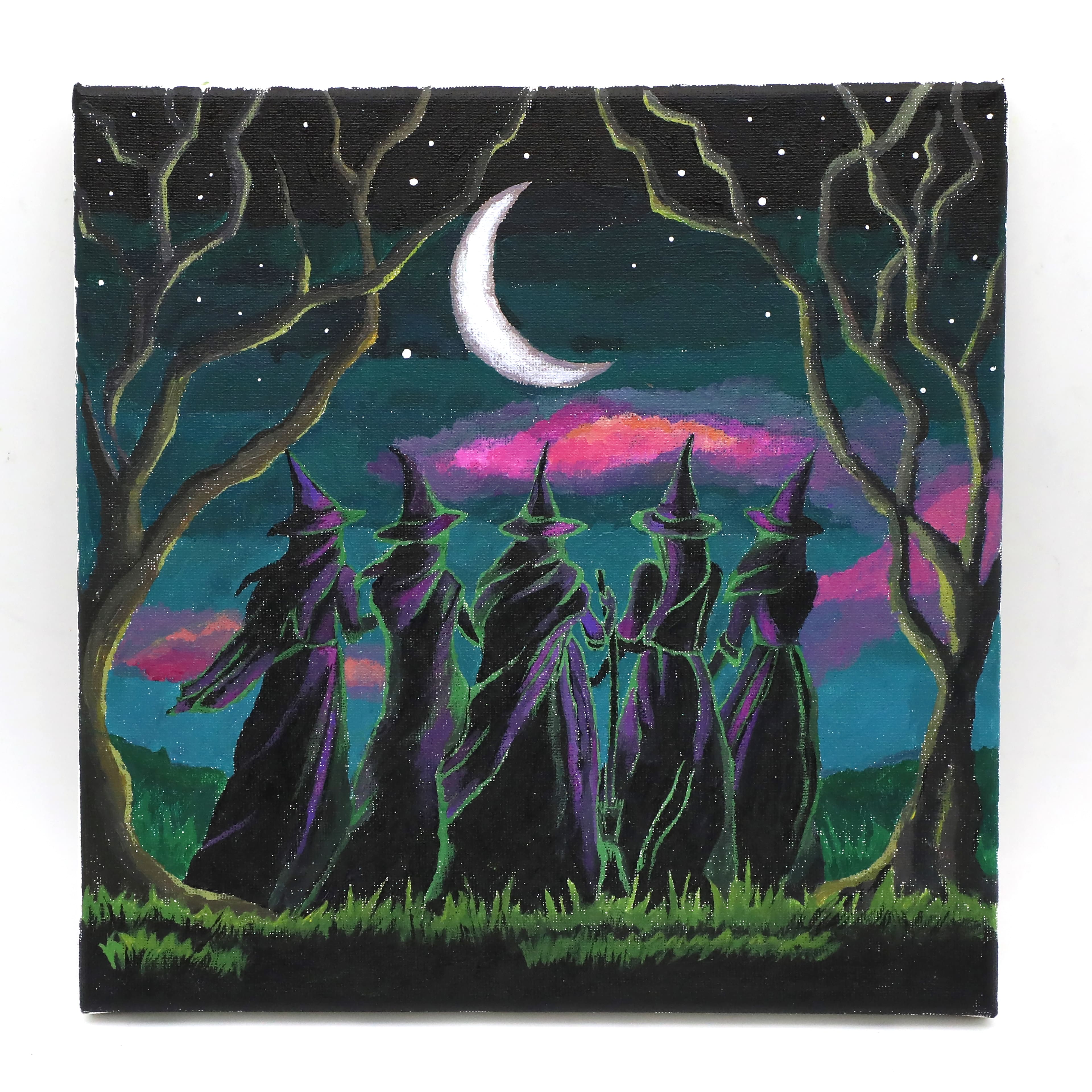 11" x 11" Witches Circle Canvas Painting Kit by Craft Smart®