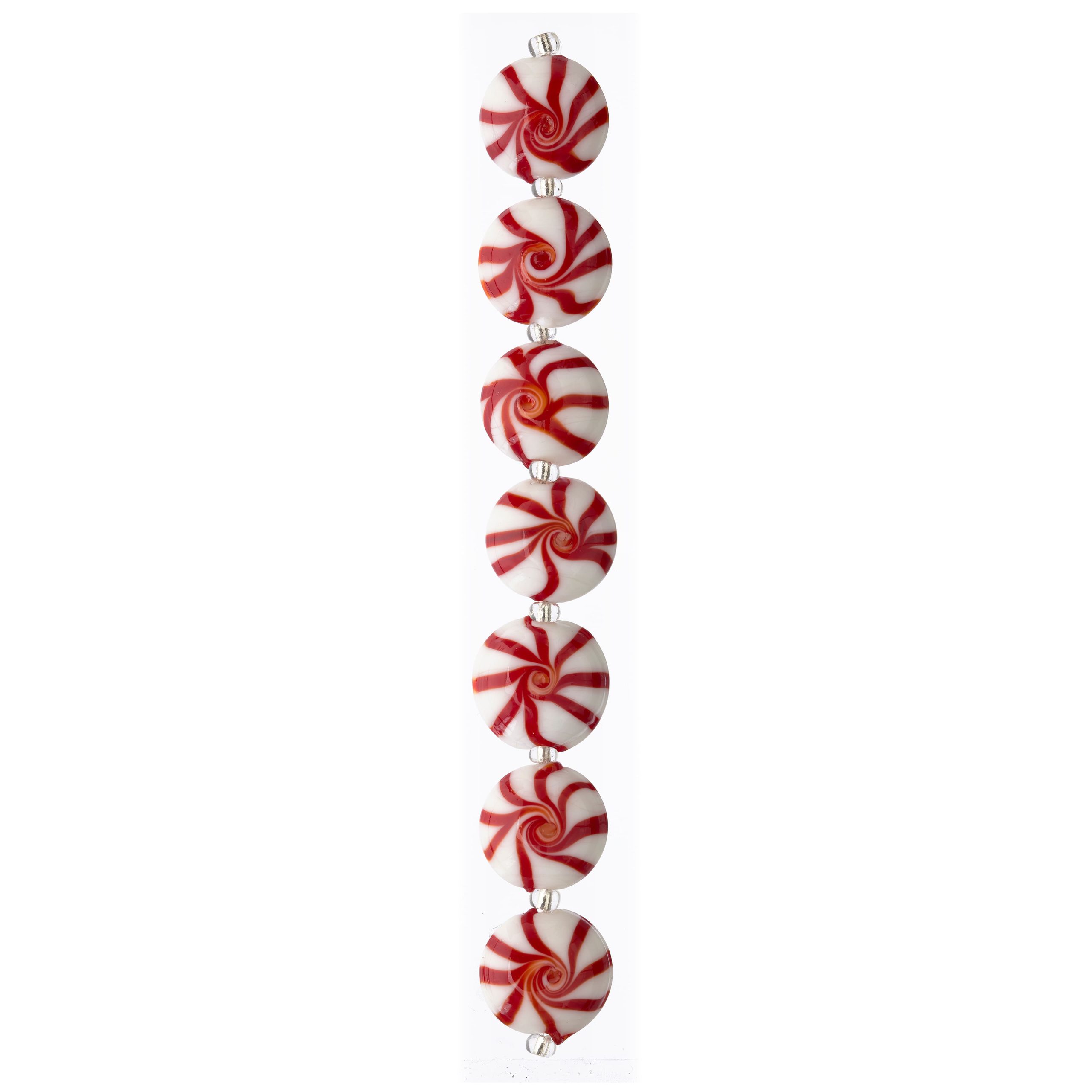 Candy Cane Glass Beads, 16mm by Bead Landing™ - Image 3