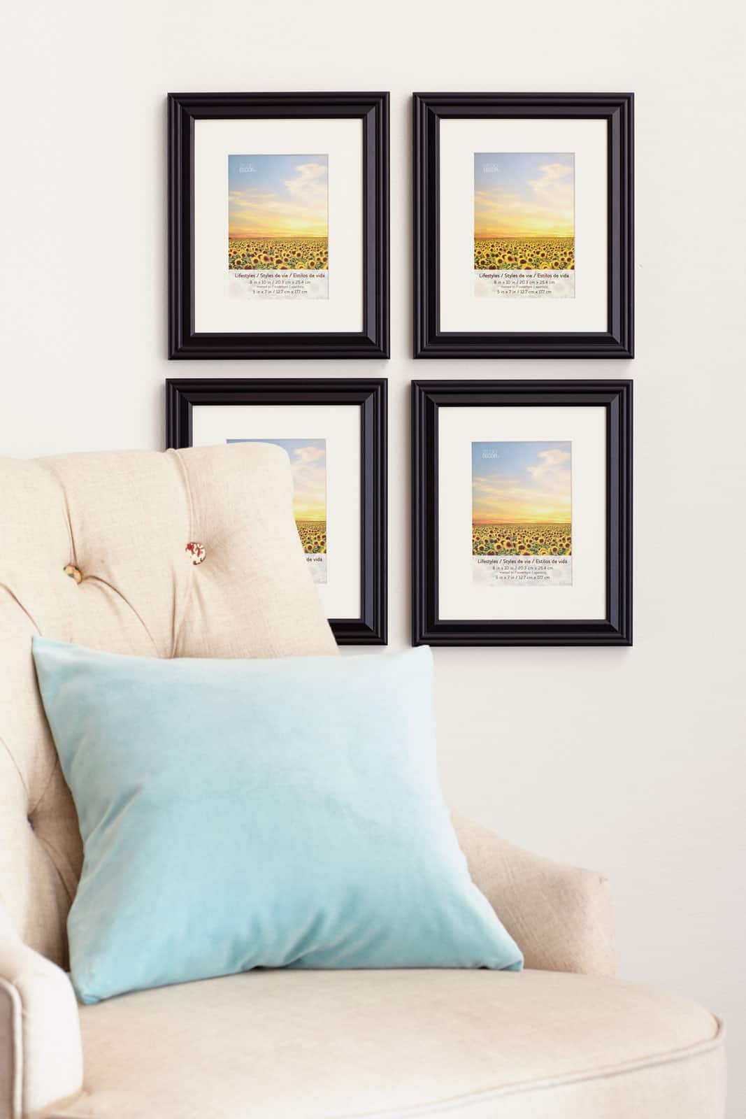 4 Pack Lifestyles 5" x 7" Black Frame with Mat by Studio Décor® - Image 4