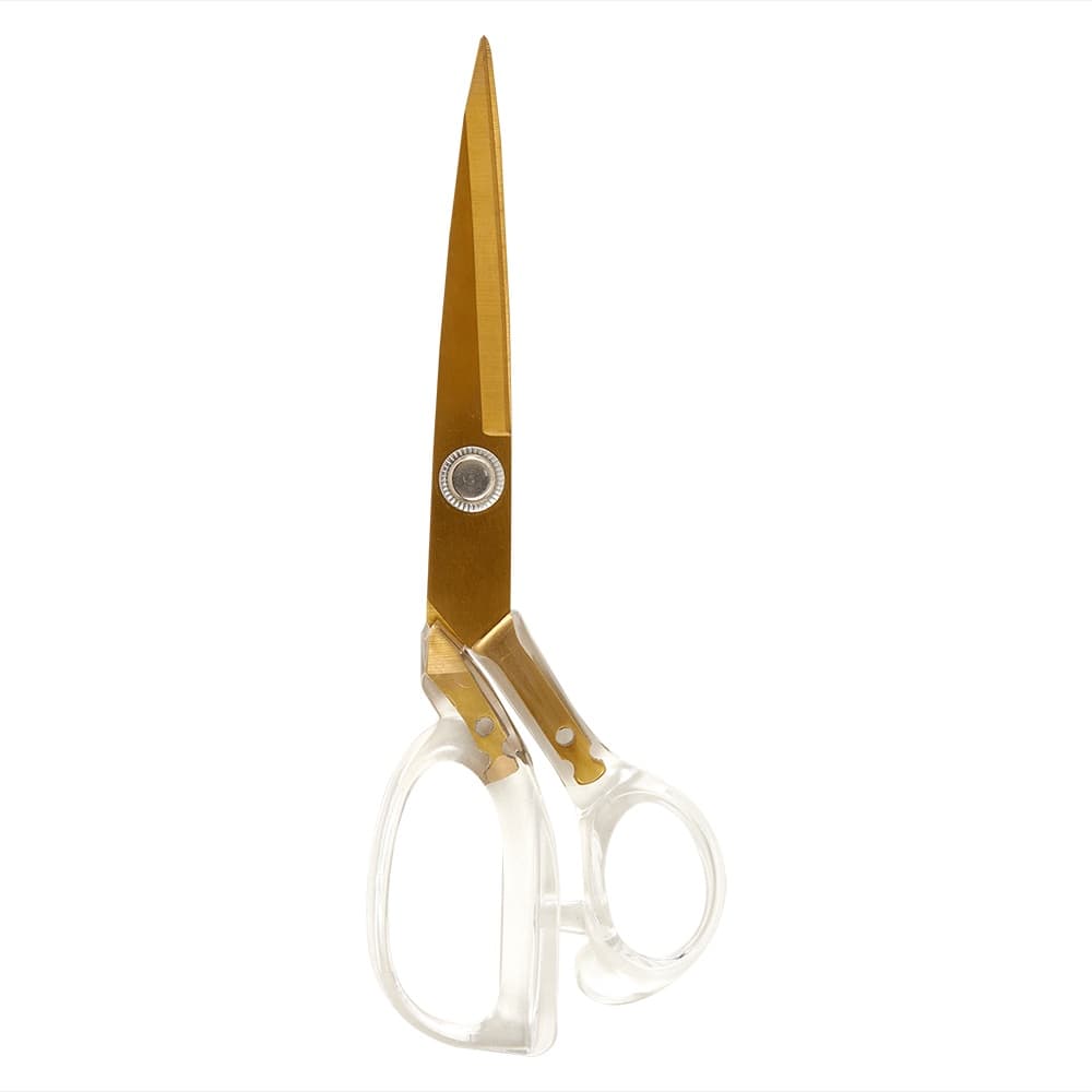 Gold Notion 8" Clear-Handle Dressmaking Scissors by Loops & Threads®