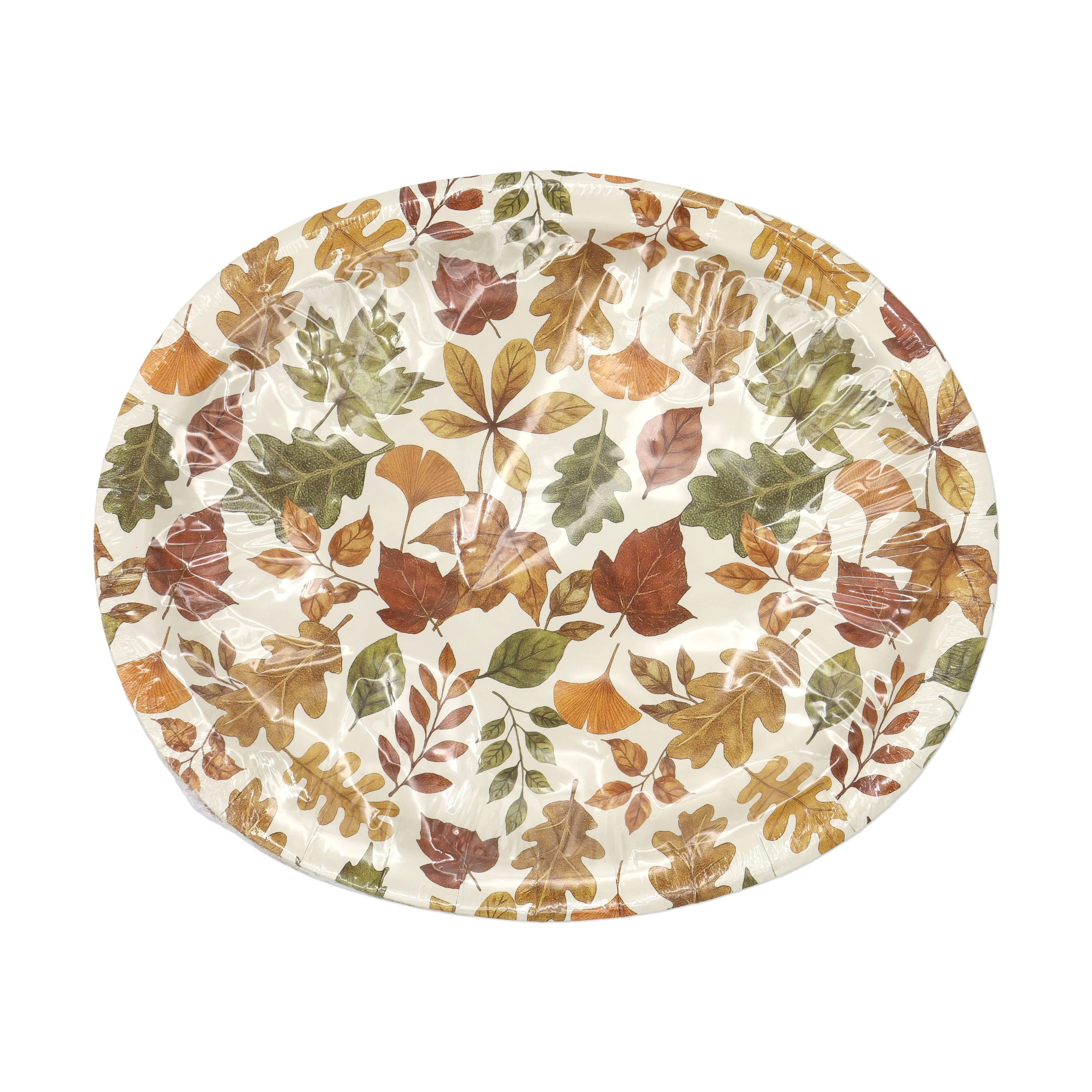 Thanksgiving Leaves Oval Paper Dinner Plates, 10ct. by Celebrate It™ - Image 4