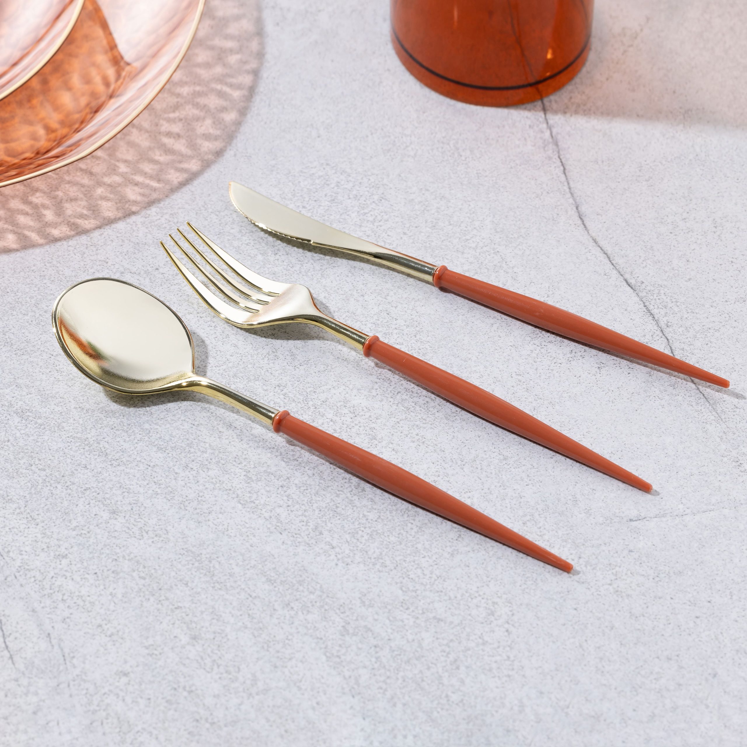 Thanksgiving Brown Cutlery, 40ct. by Celebrate It™ - Image 3