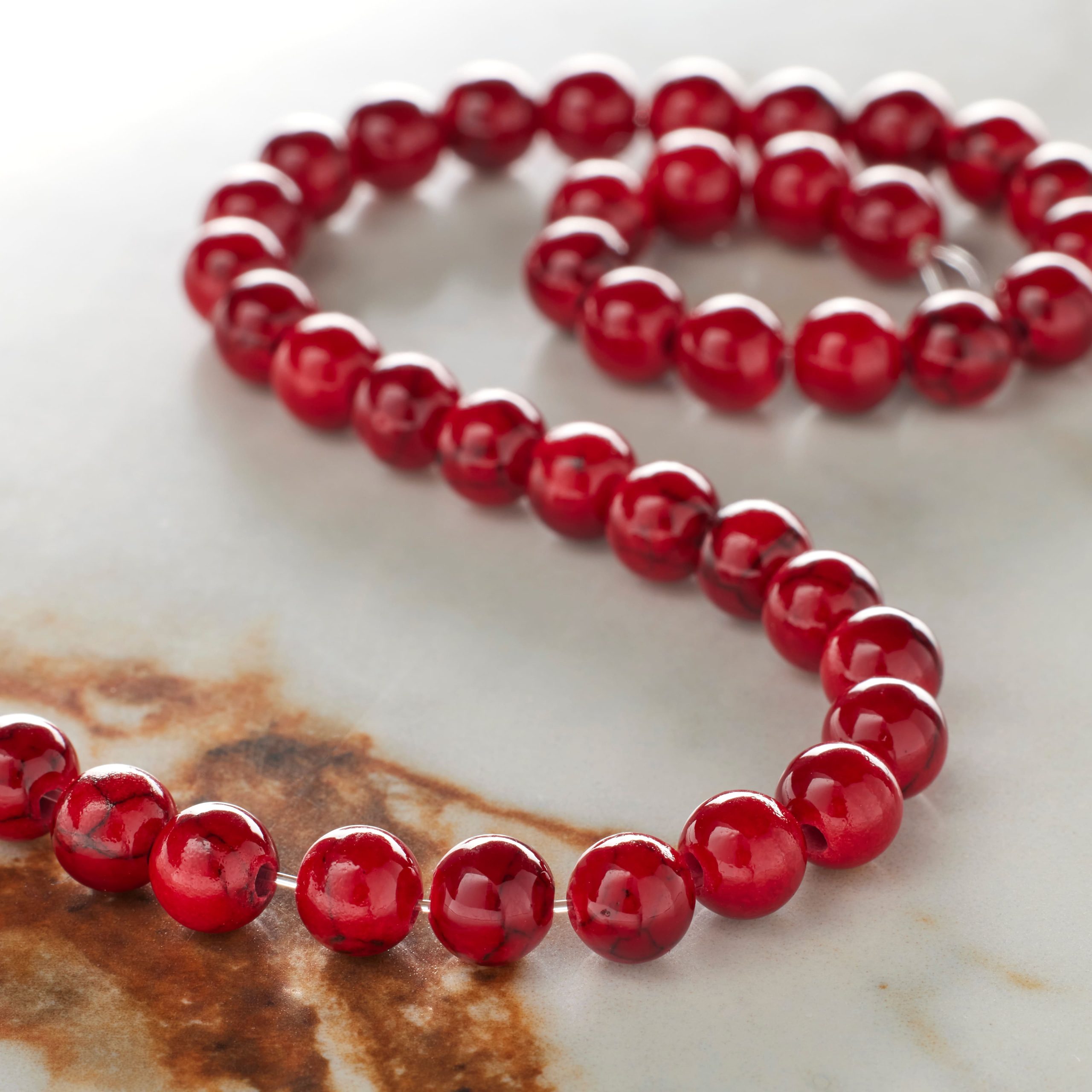 Red Quartz Round Beads, 6mm by Bead Landing™ - Image 2