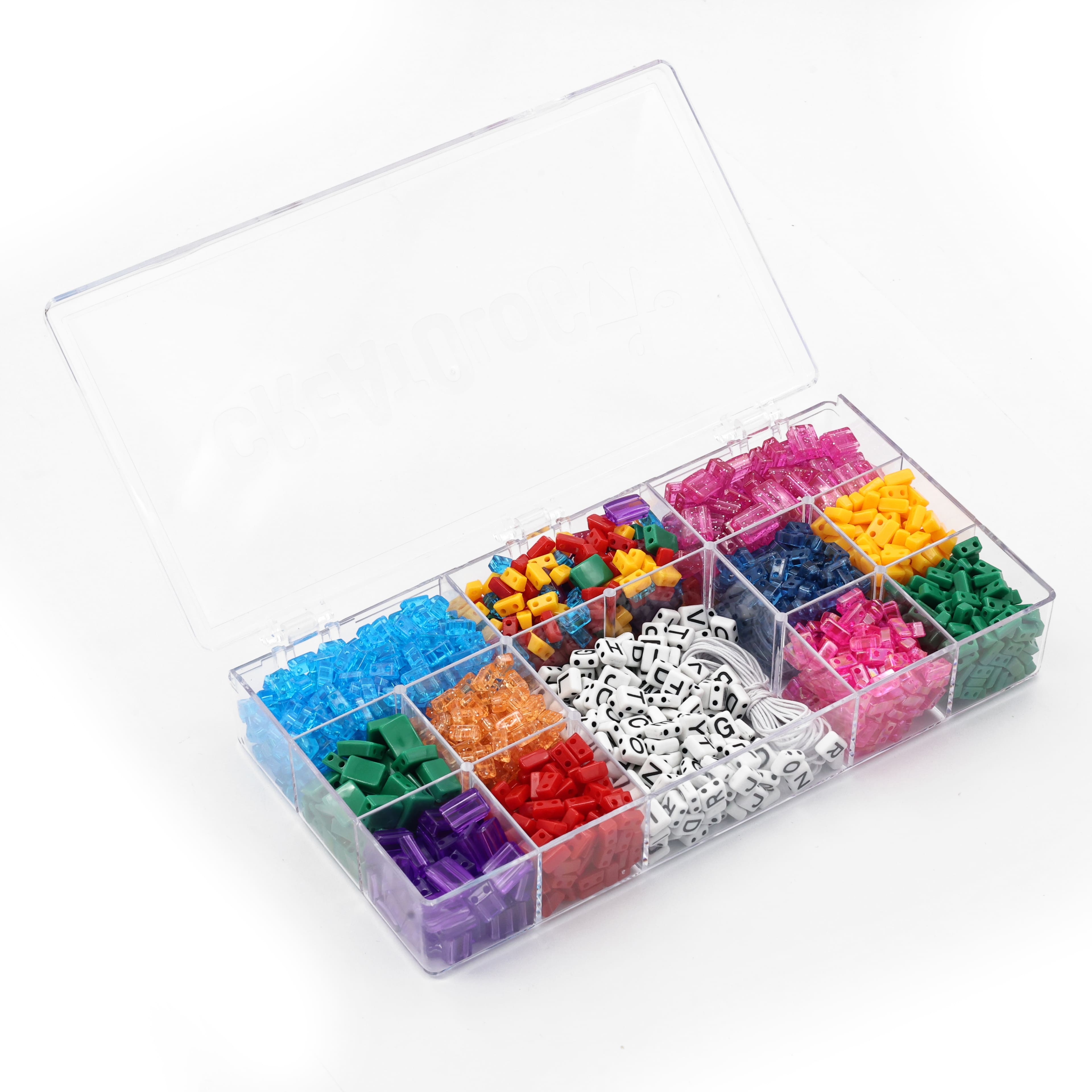 Bright 2-Hole Tile & Brick Bead Box by Creatology™