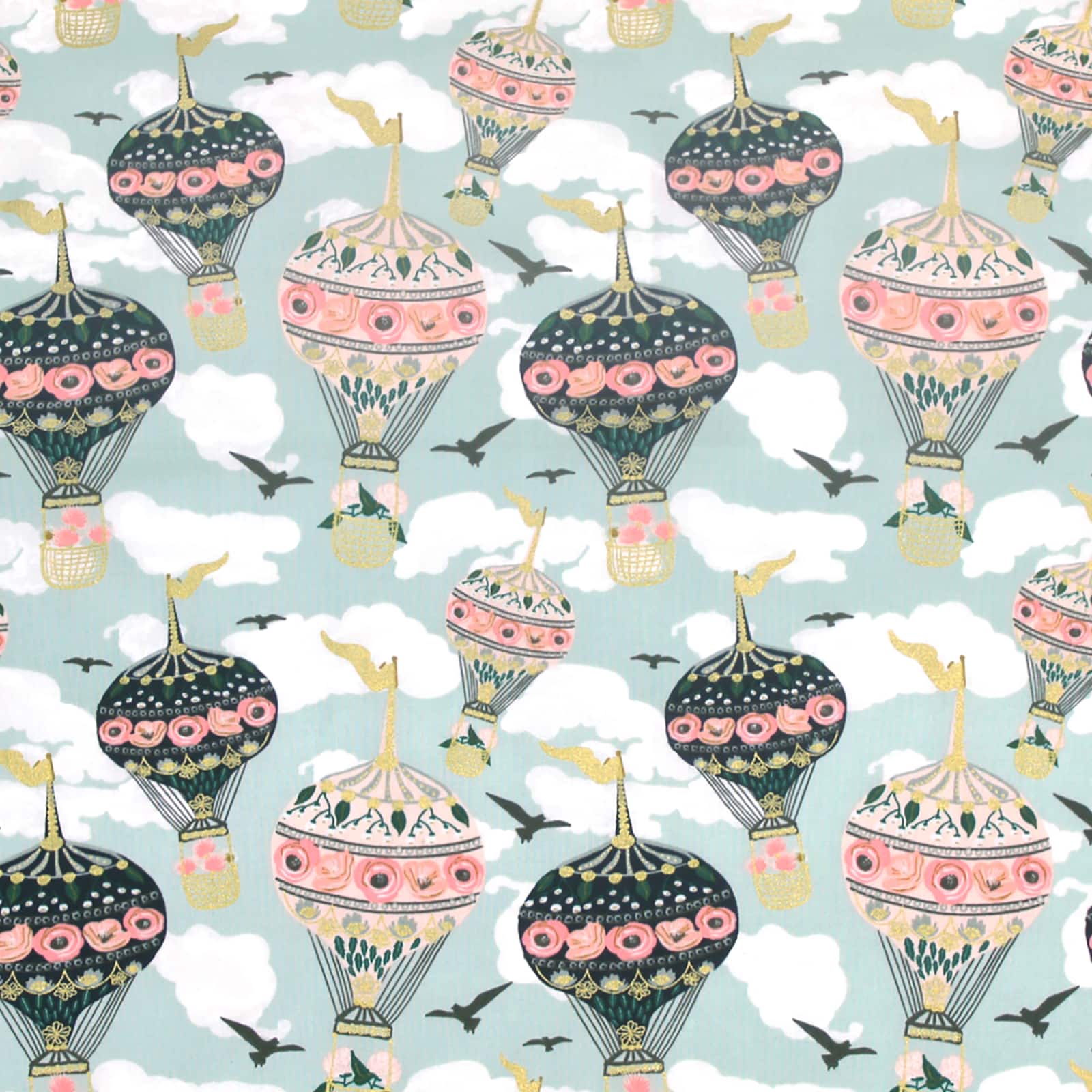 Camelot Fabrics Up Up Away Balloon Novelty Cotton Fabric
