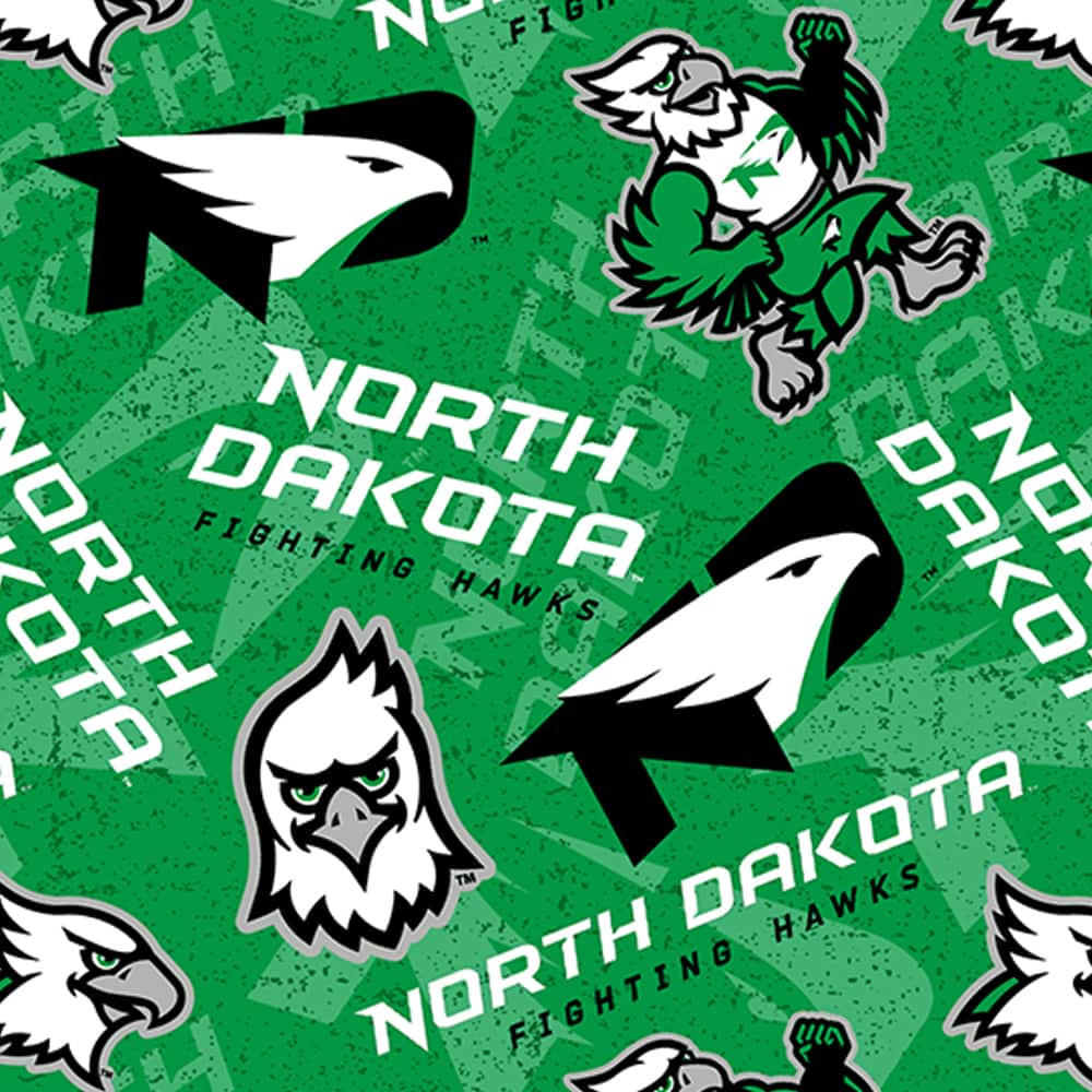 NCAA University of North Dakota Tone-on-Tone Cotton Fabric
