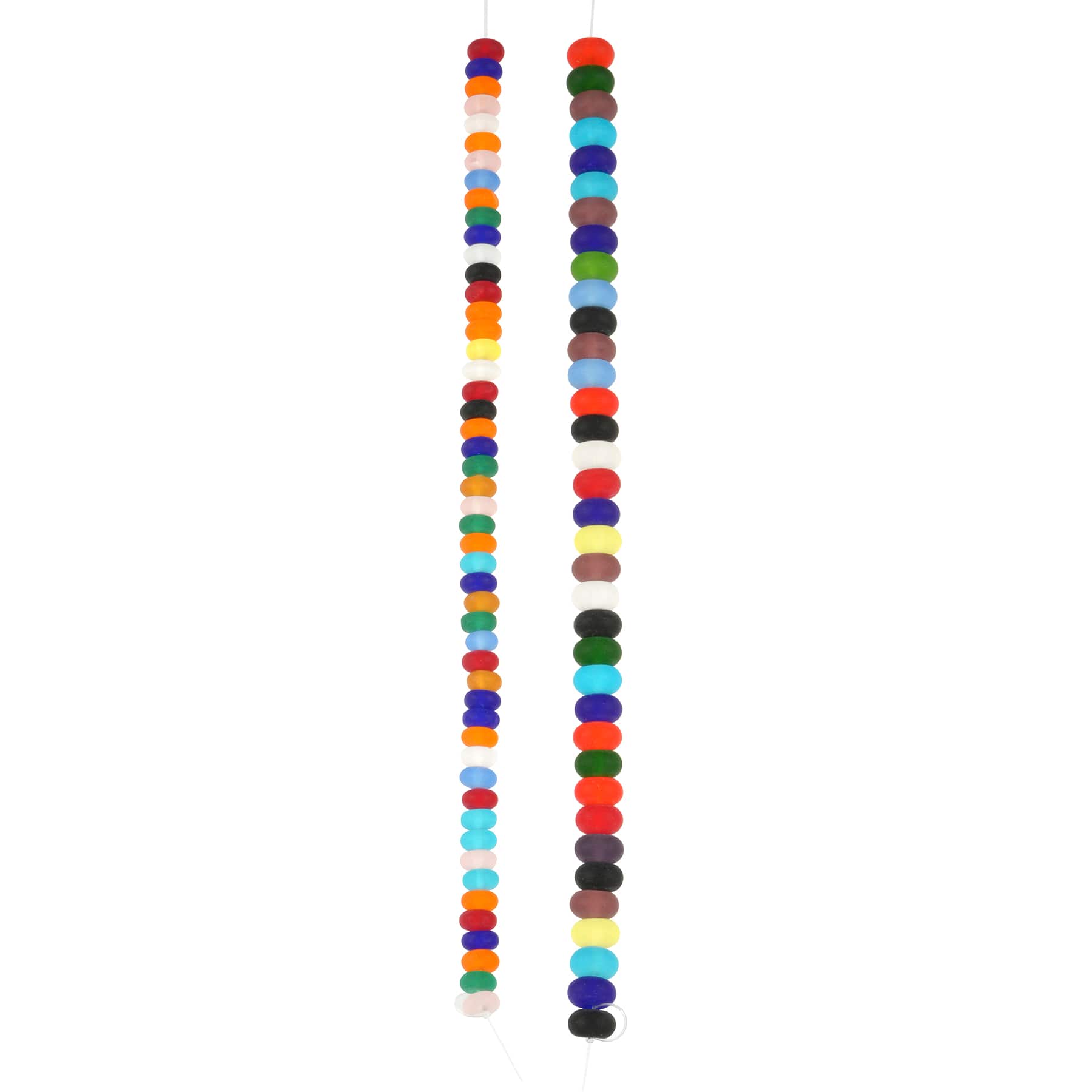 Multicolor Matte Glass Rondelle Bead Mix by Bead Landing™ - Image 3