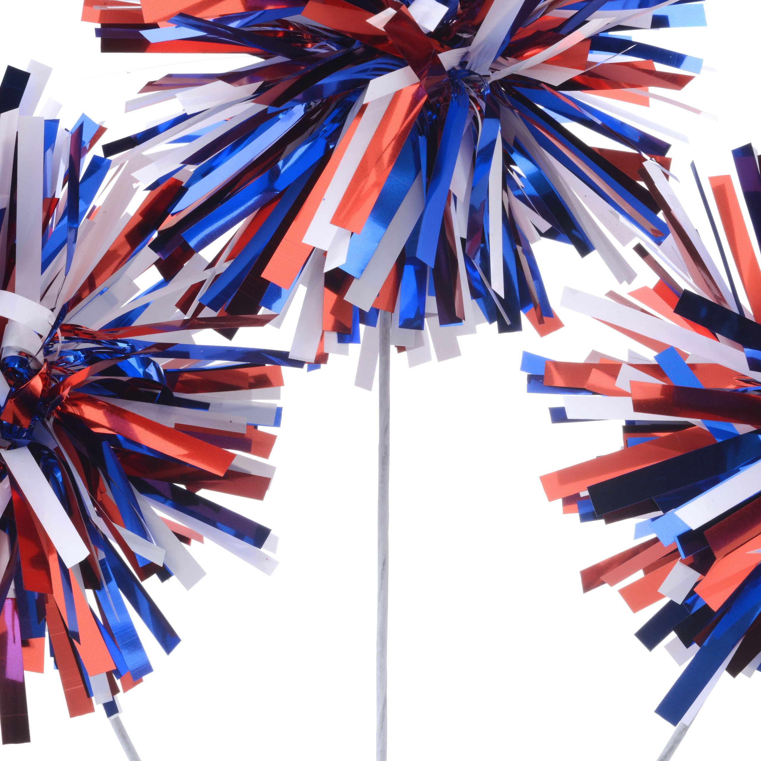 19" Red, White & Blue Mix Pom Pom Pick by Celebrate It™ - Image 2
