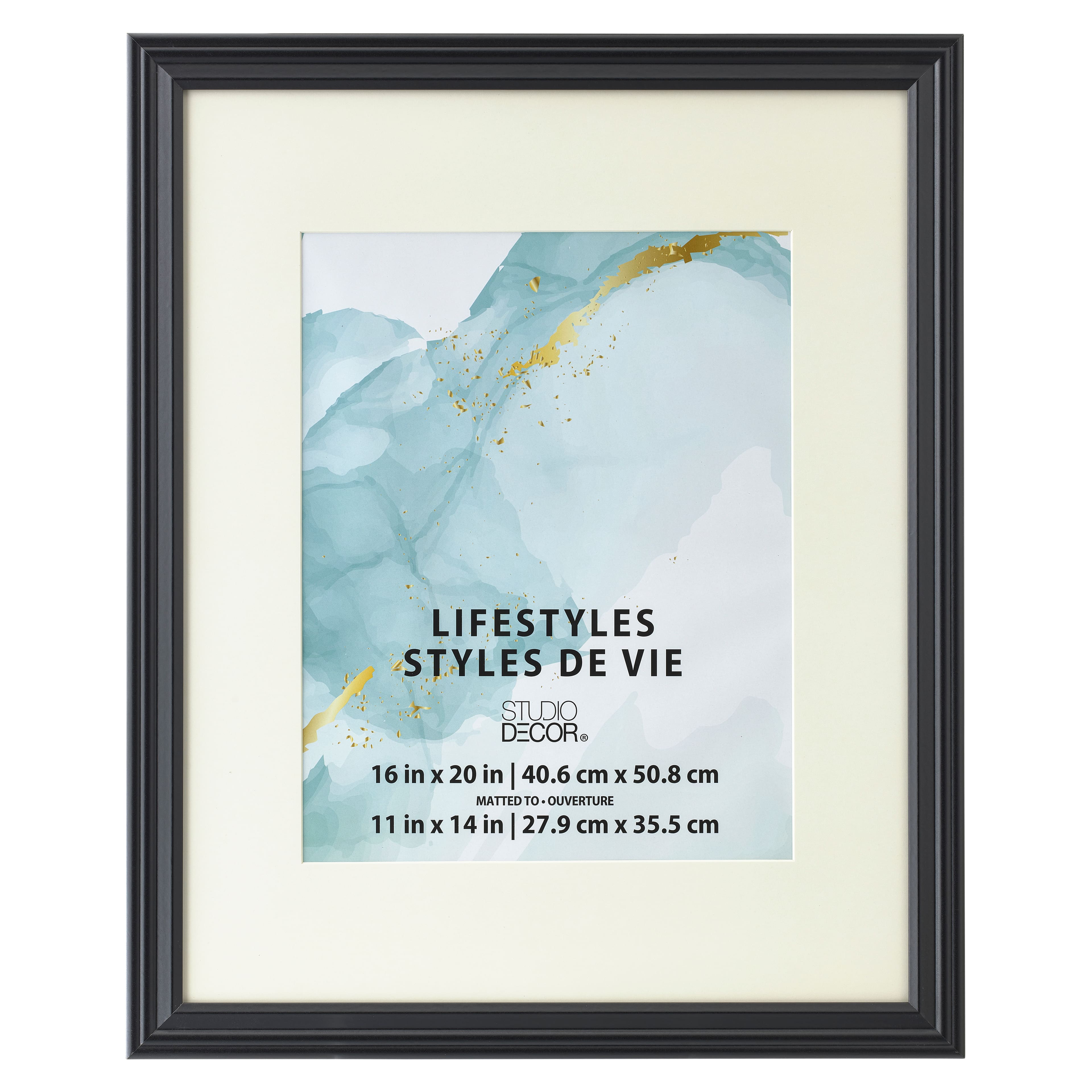 Lifestyles™ Black Large Frame with Mat by Studio Décor®