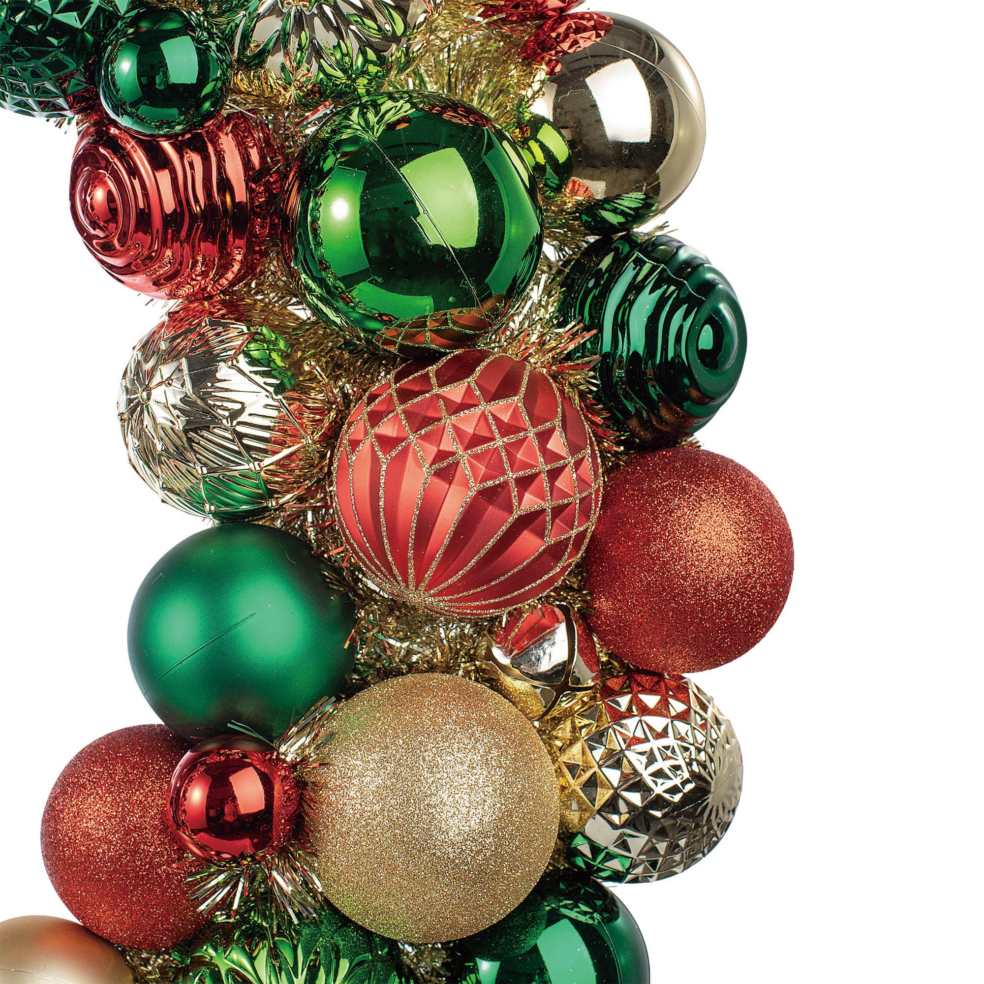 30" Red, Green & Gold Ornaments Wreath by Ashland® - Image 3