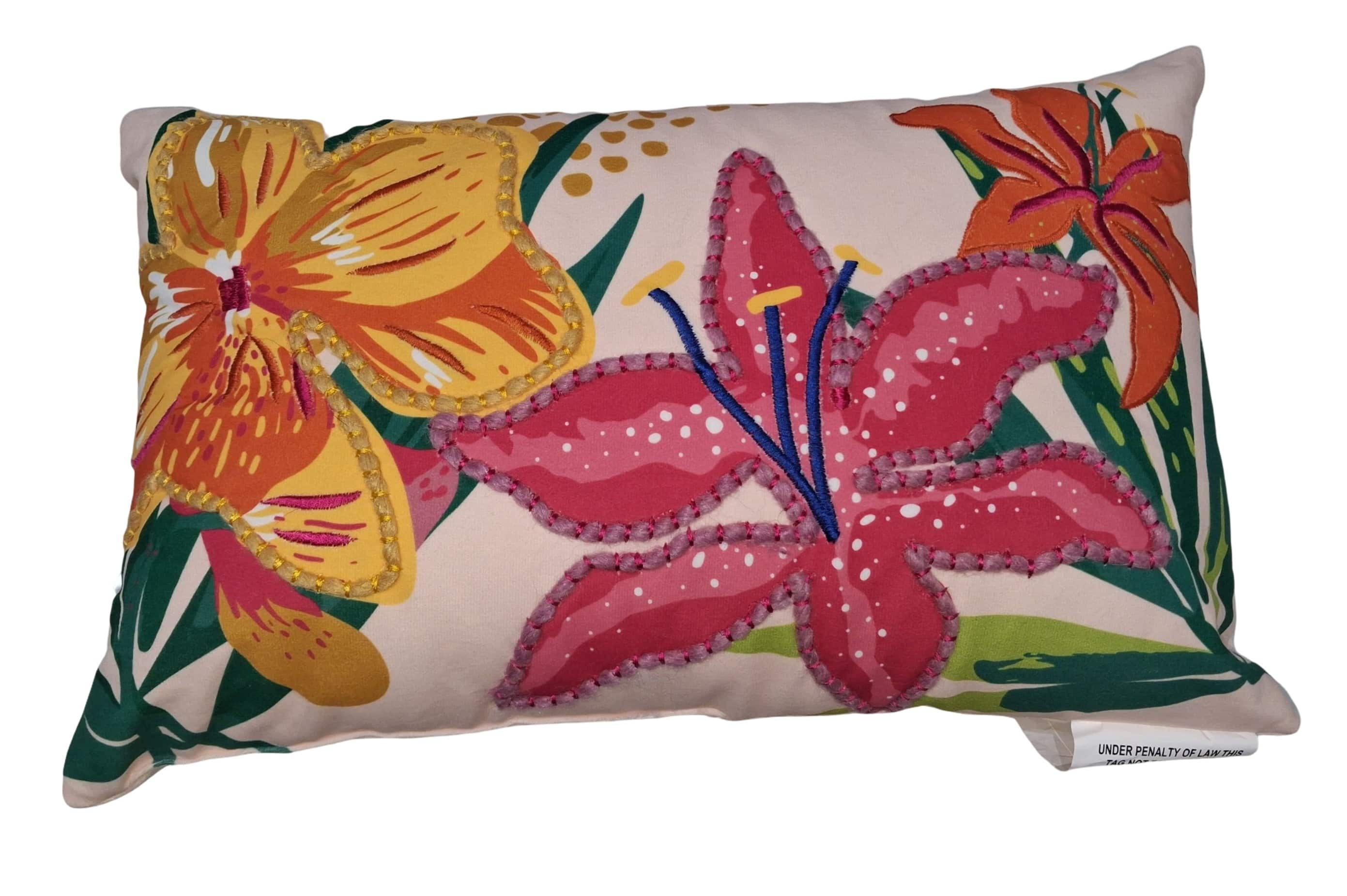 19" x 12" Flower Lumbar Pillow by Ashland®