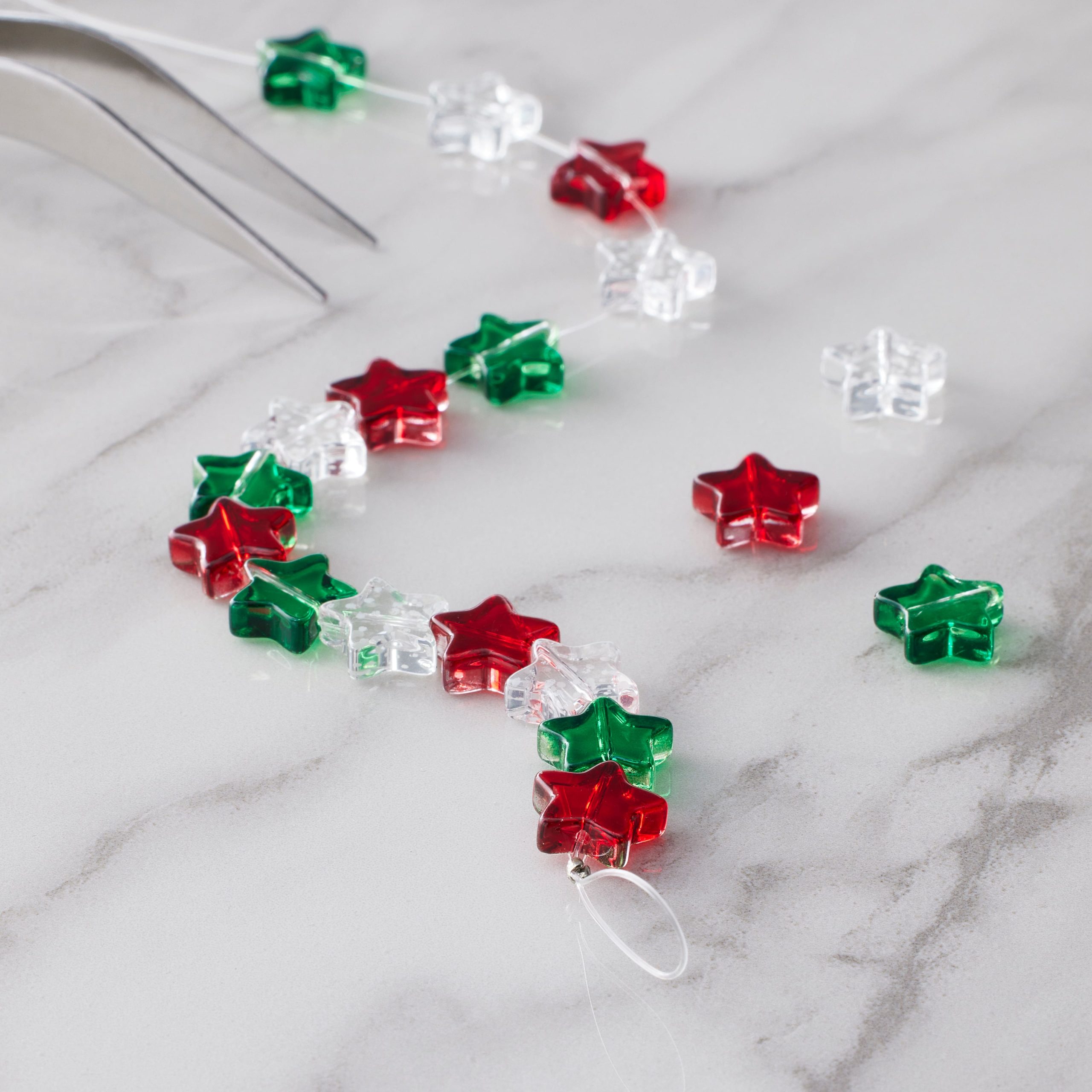 Christmas Glass Star Beads, 10mm by Bead Landing™ - Image 2
