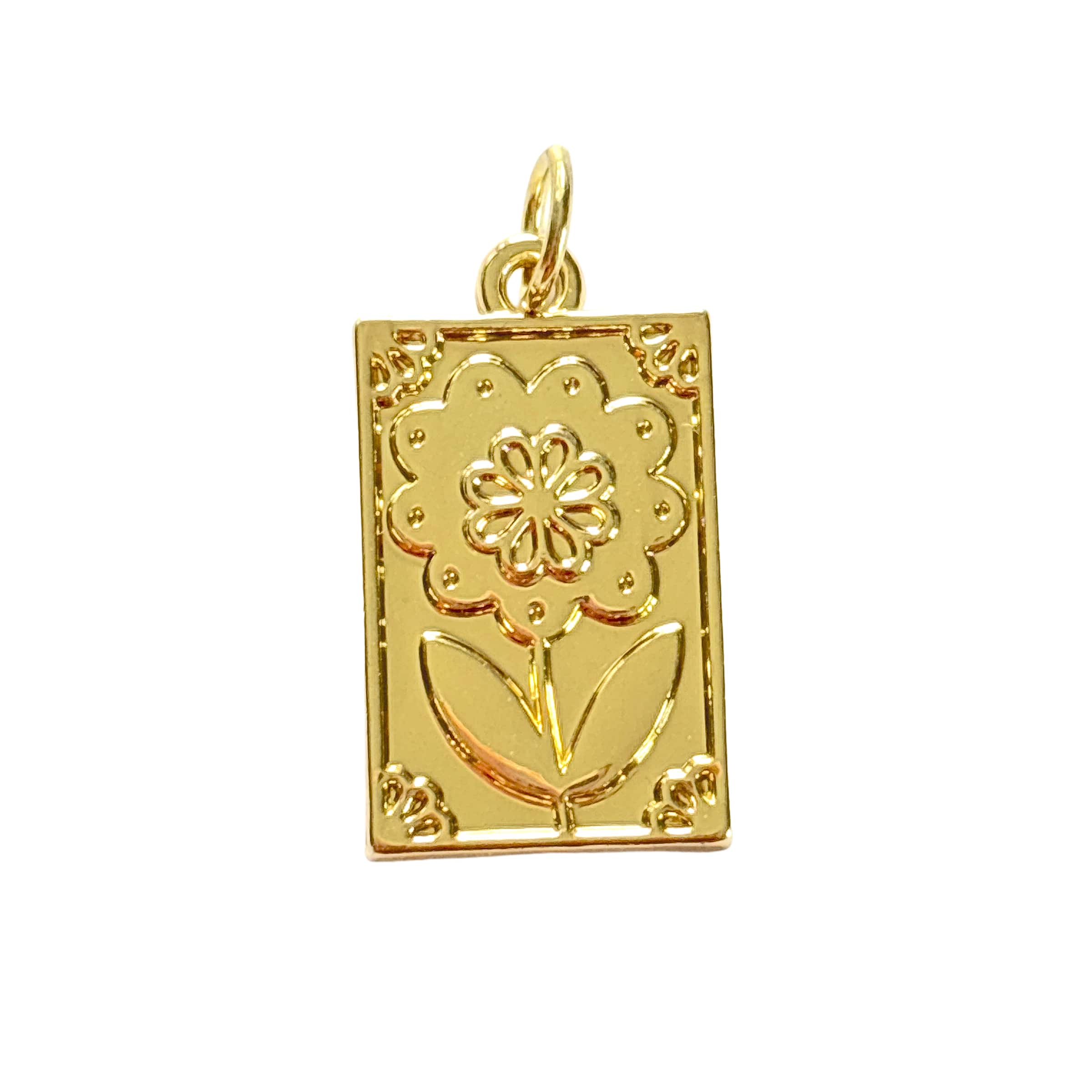 Charmed Bar Flower Stamp Charm by Bead Landing™
