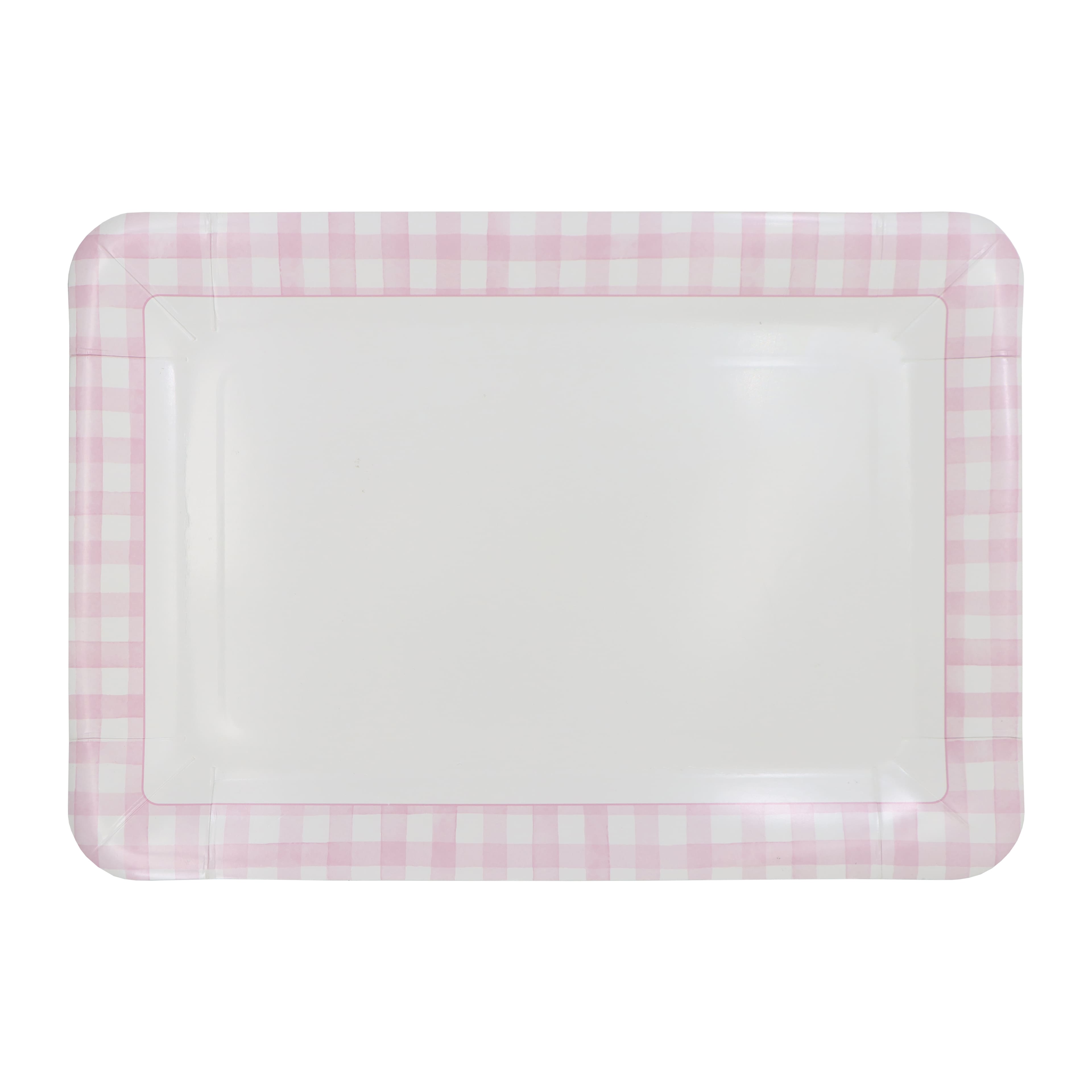 9" x 13" Pink & White Gingham Paper Trays, 2ct. by Celebrate It™