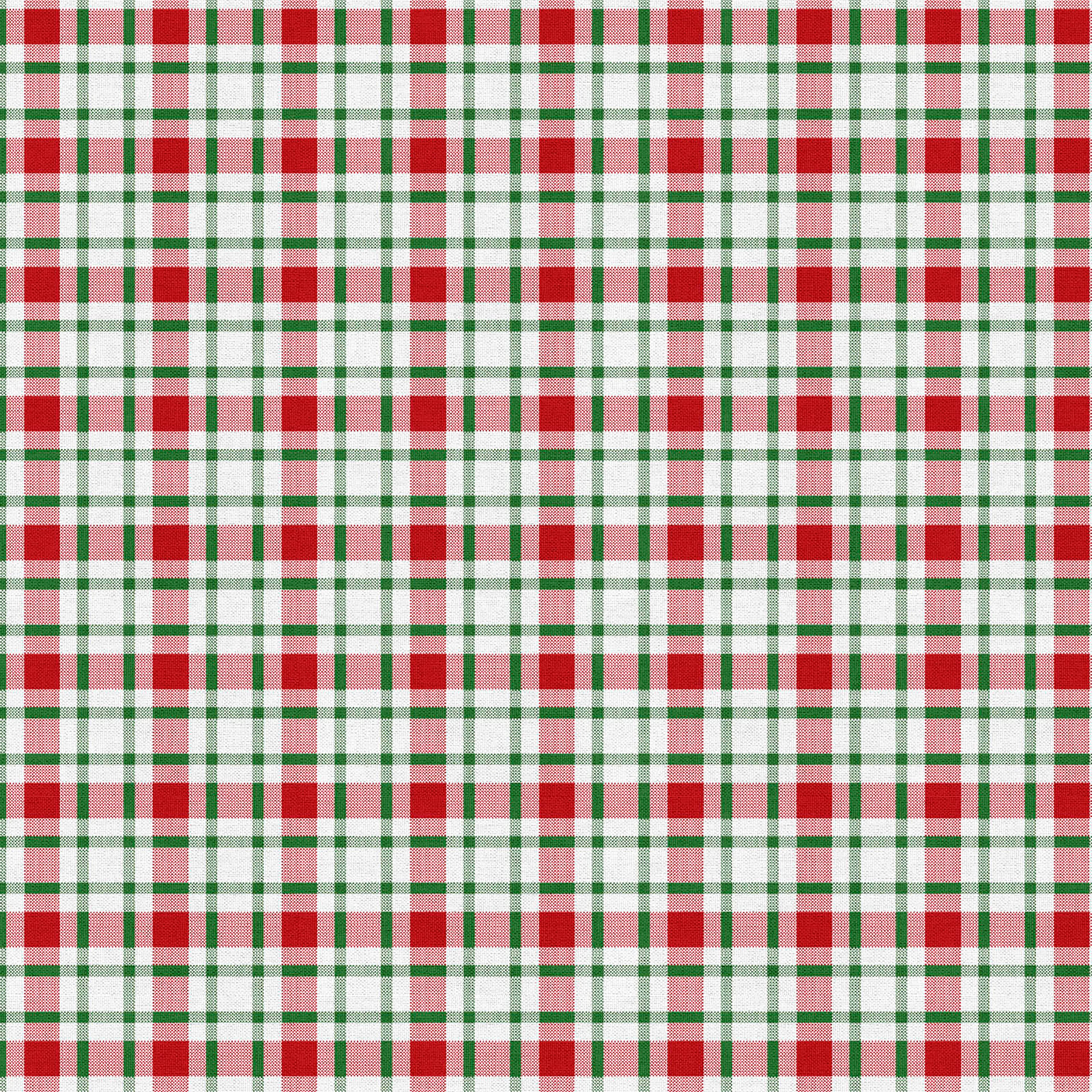 Fabric Editions White Winter Plaid Cotton Fabric