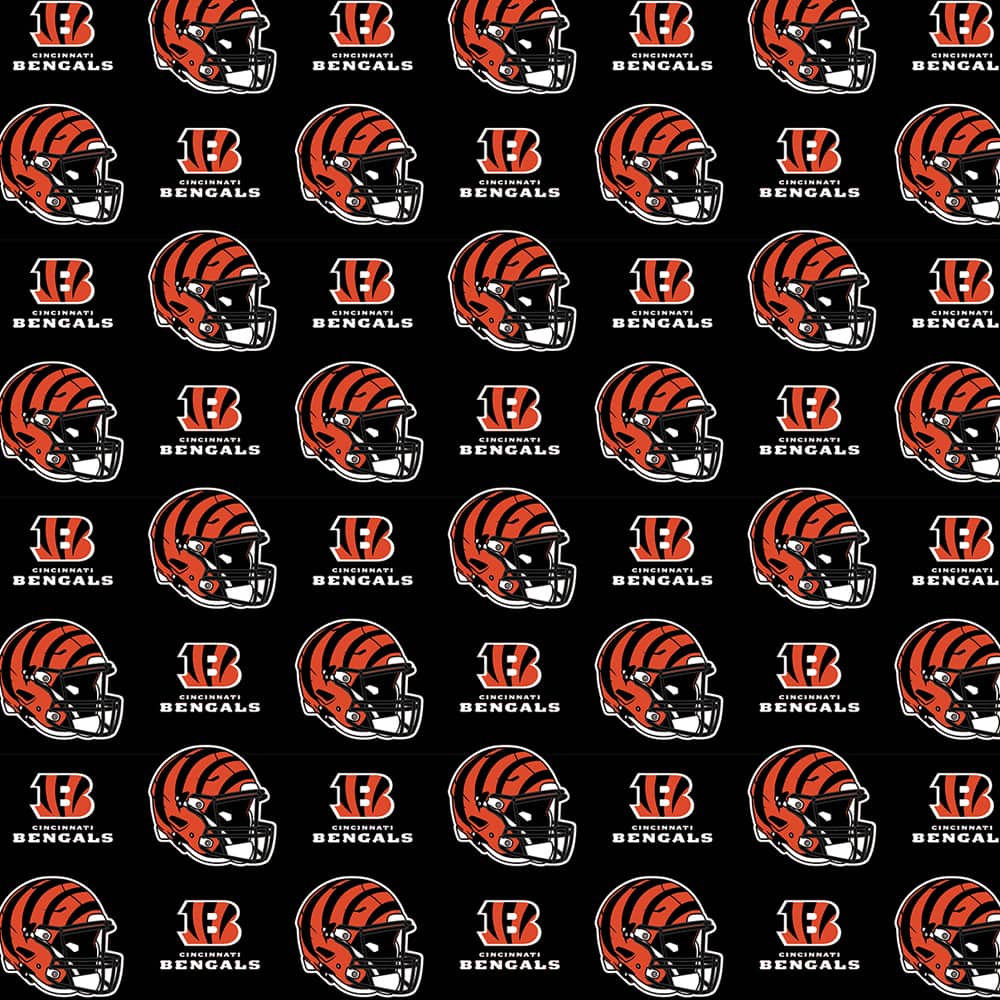 NFL Cincinnati Bengals Helmet Logo Cotton Fabric