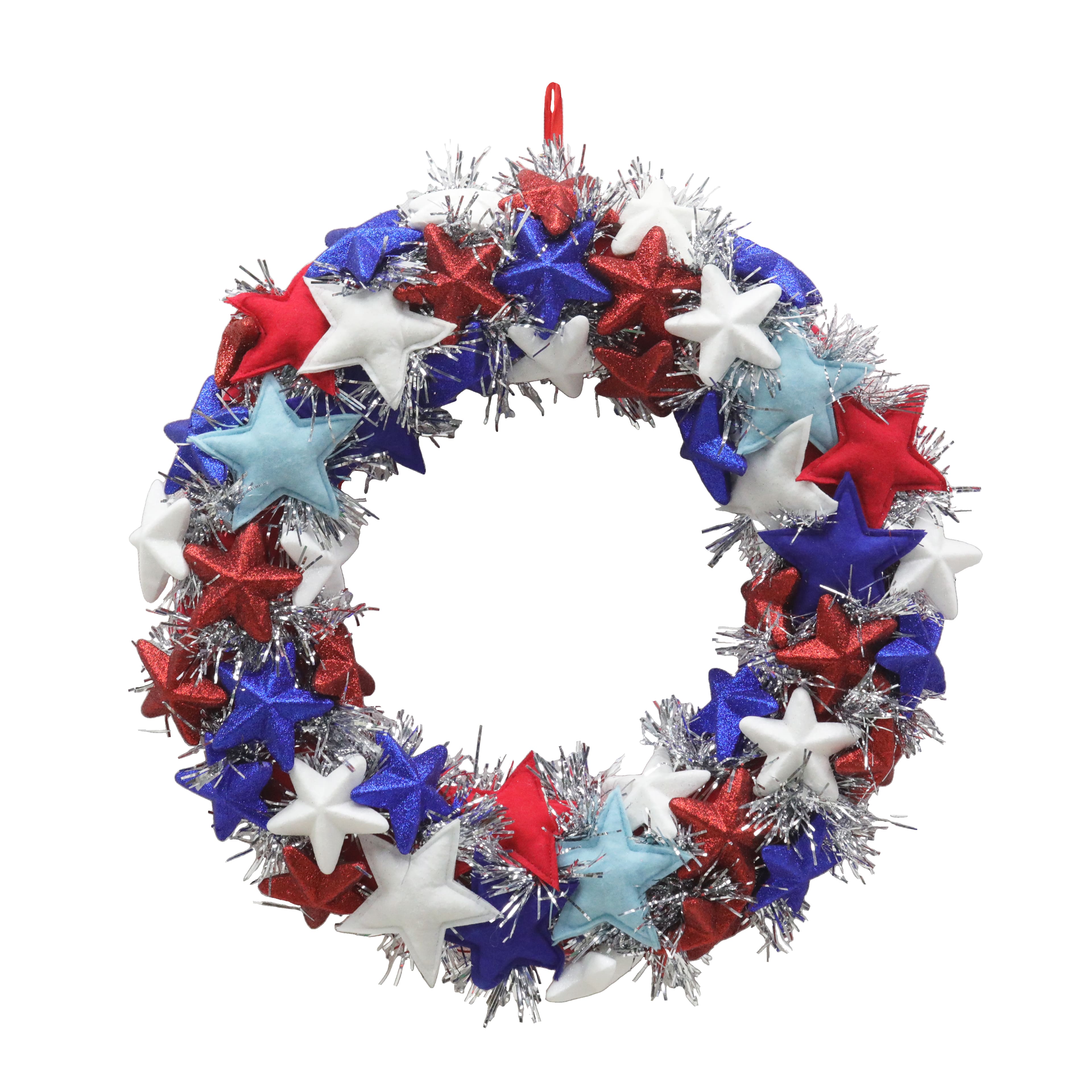 19" Star & Tinsel Wreath by Celebrate It™