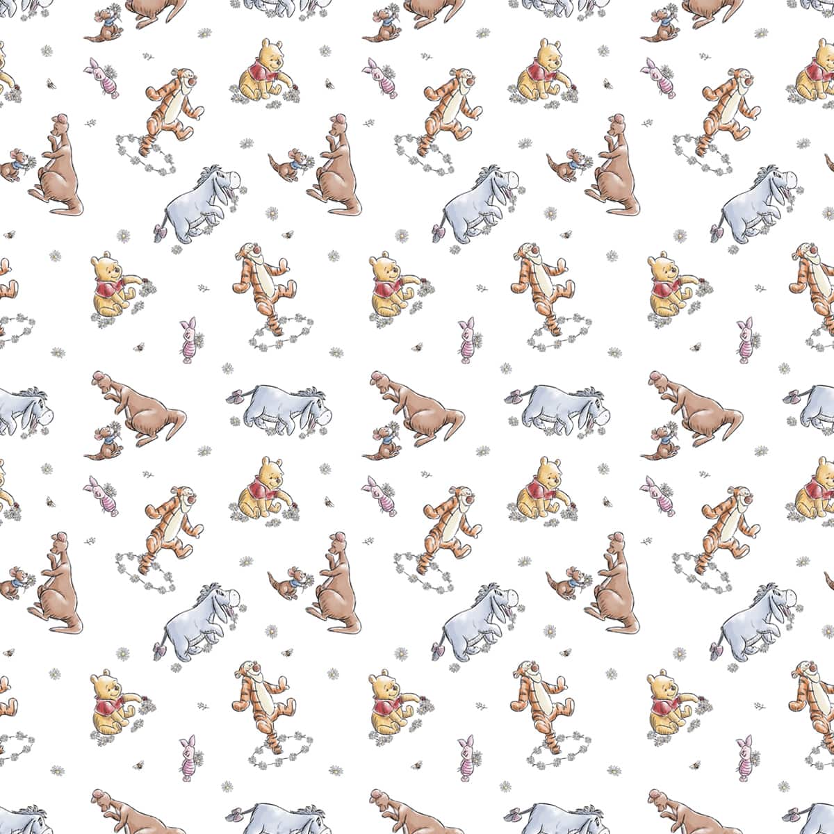 Disney® Winnie the Pooh & Friends Sketch Cotton Fabric