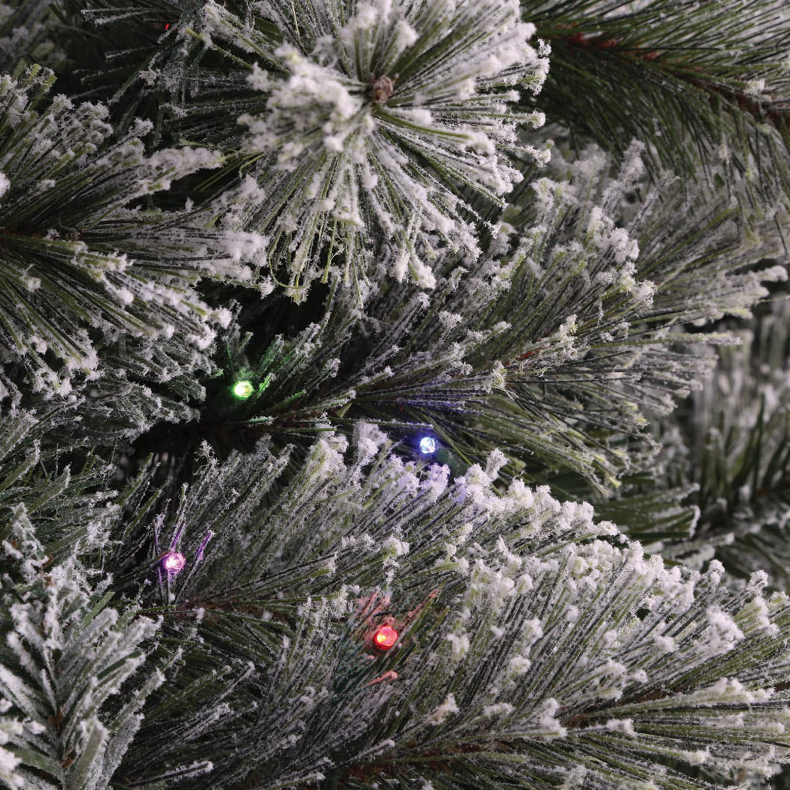 7.5ft. Pre-Lit Montreal Flocked Artifical Christmas Tree, LumaDazzle™ Color Changing Twinkle LED Lights by Ashland® - Image 2