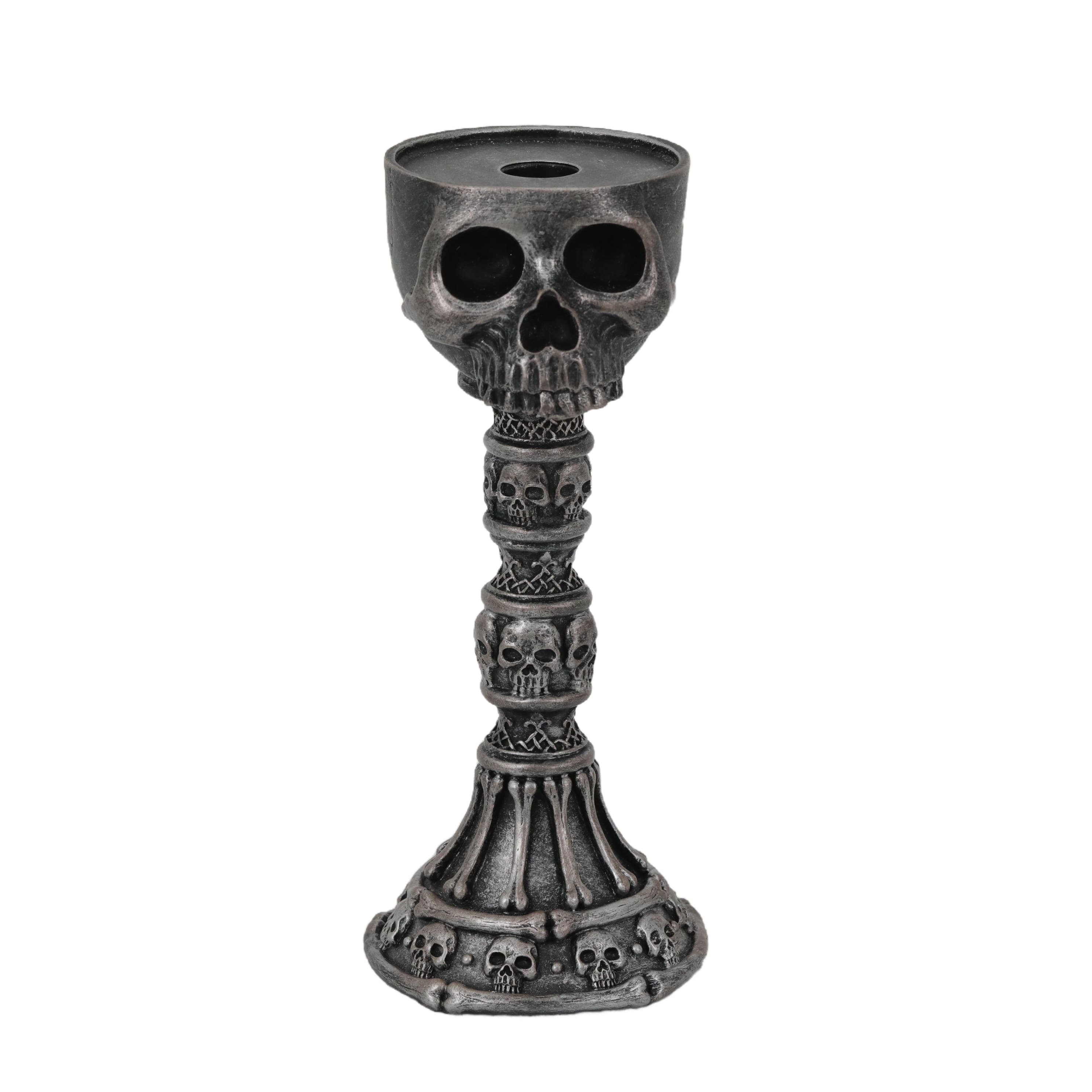 Black Skull Candle Holder by Ashland®
