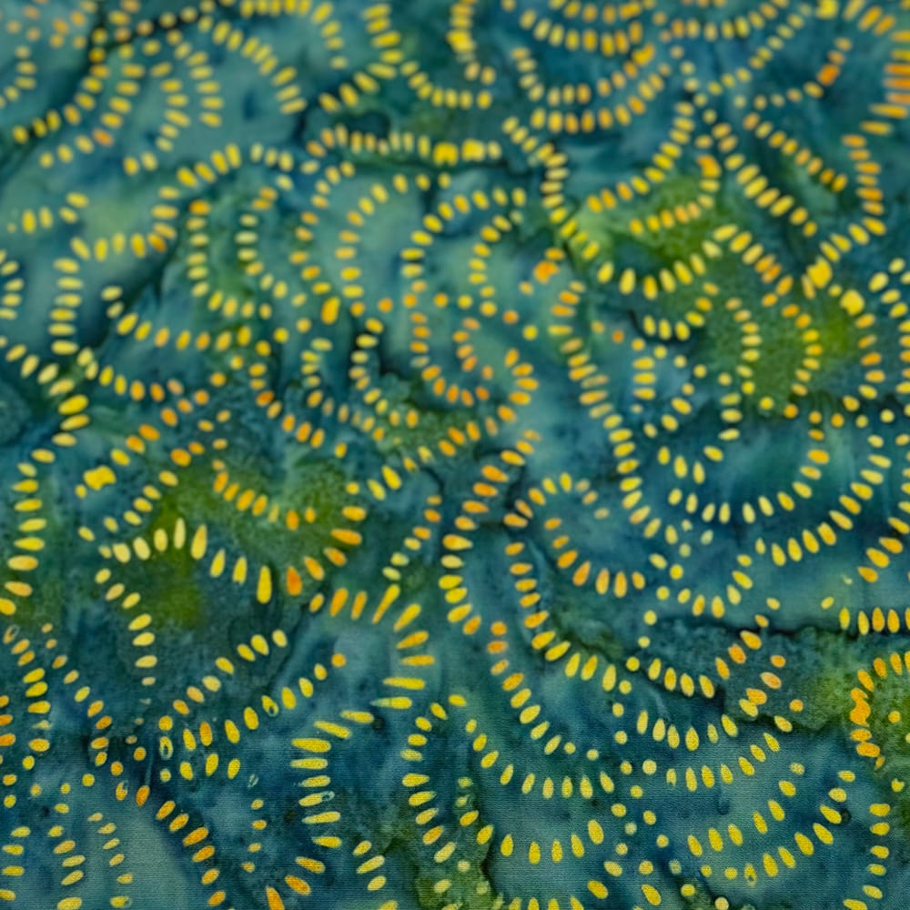 Feldman Green Dewfall Batik Fabric