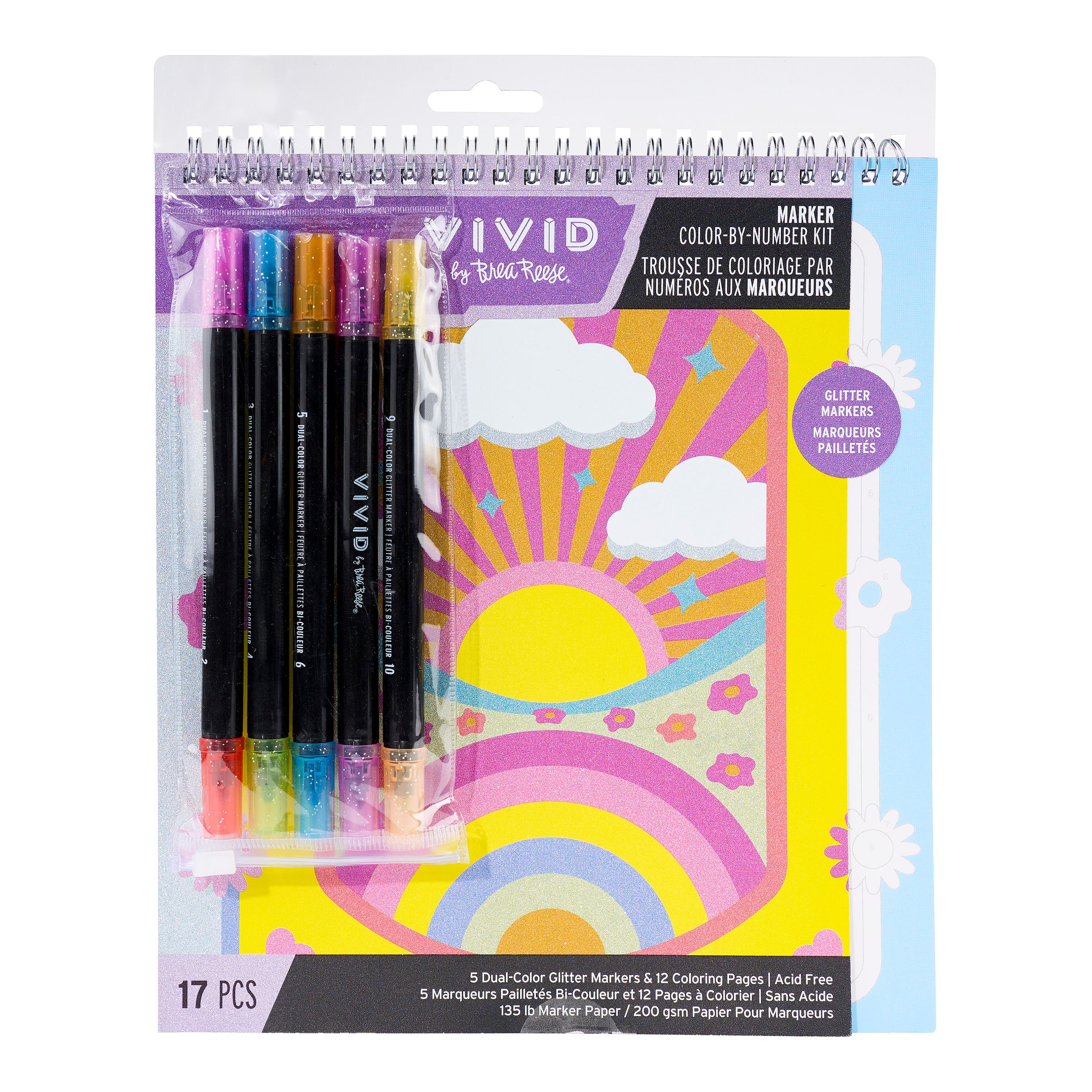 Vivid by Brea Reese® Spring Landscape Marker Color-by-Number Kit