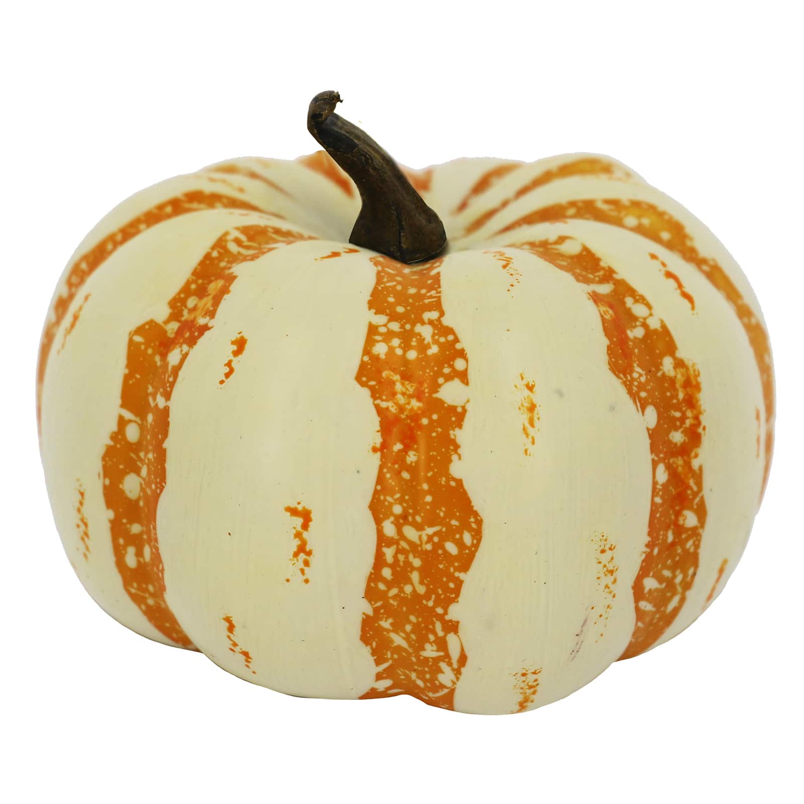 3.8" Orange & Cream Decorative Pumpkin by Ashland®