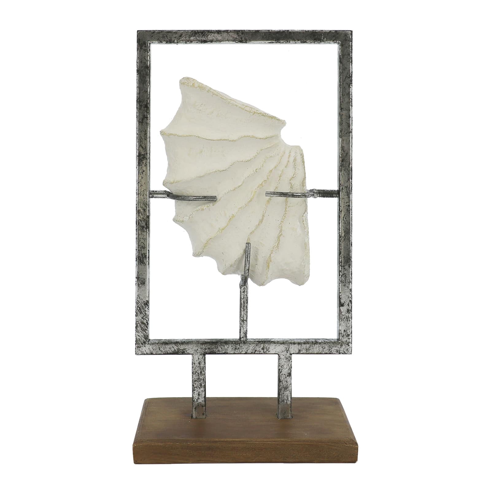 12.75" Silver & White Floating Shell Tabletop Décor by Ashland®