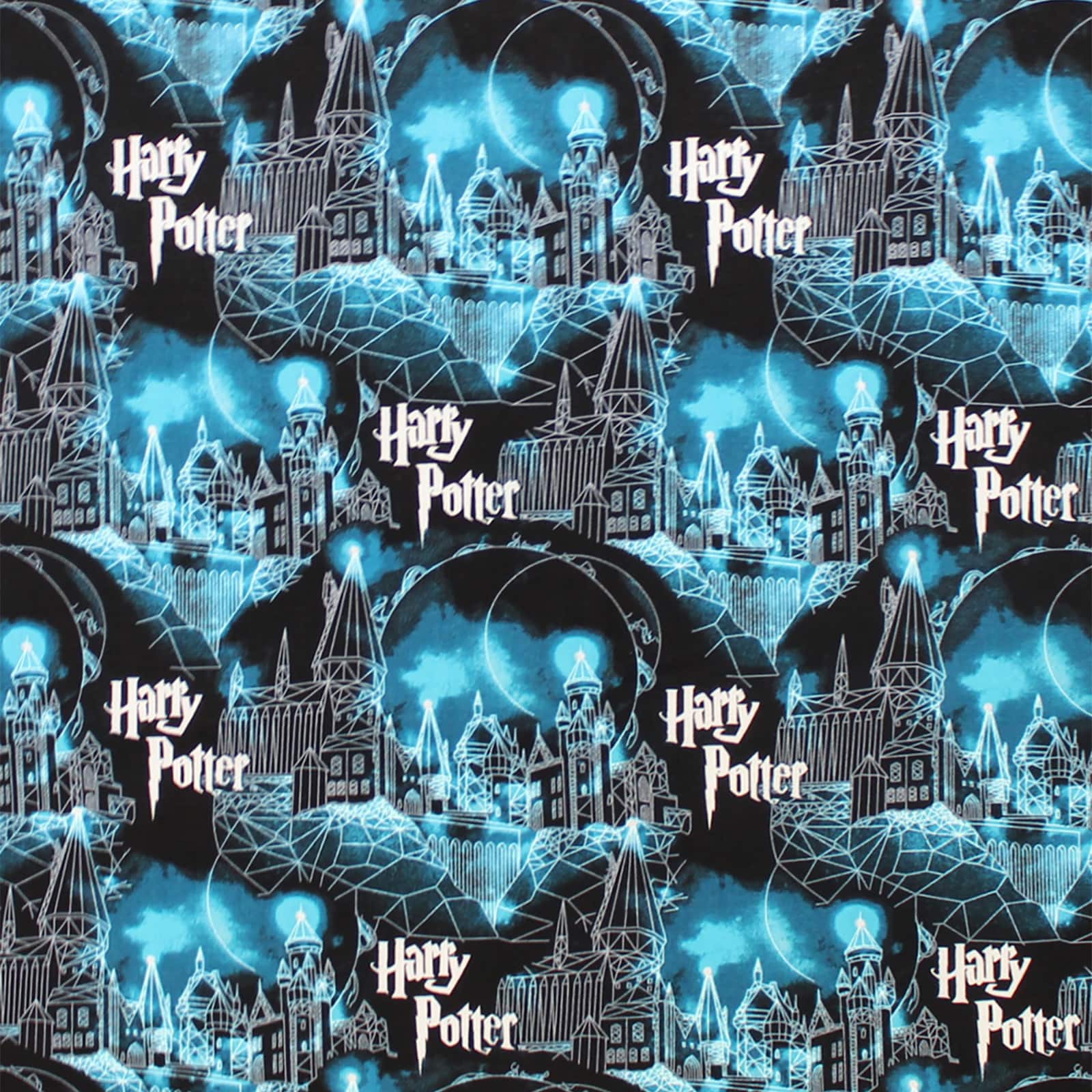 Camelot® Fabrics Harry Potter™ Blue Hogwarts™ Moon Cotton Fabric