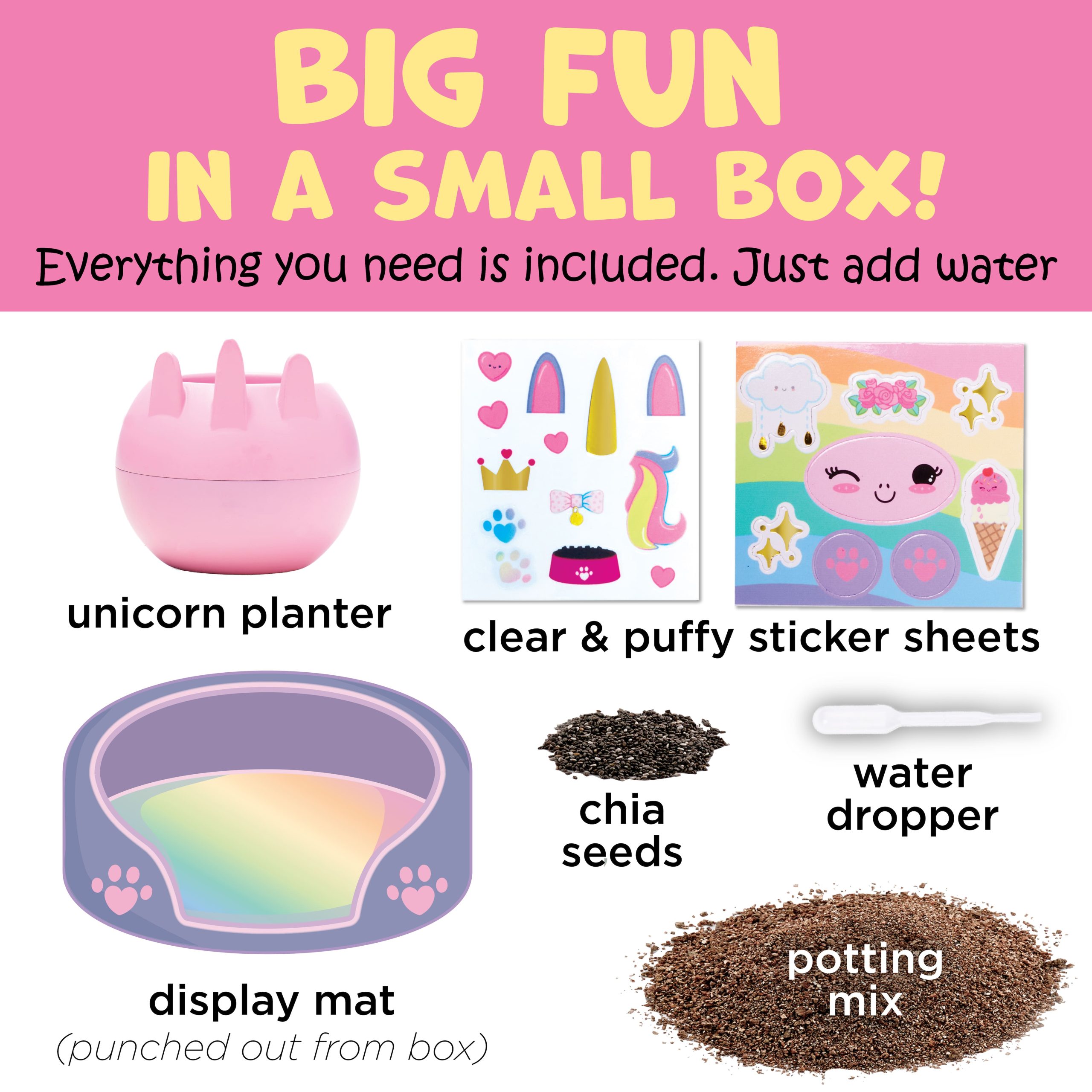 Creativity for Kids® Plant-a-Pet Kawaii Unicorn Kit - Image 3