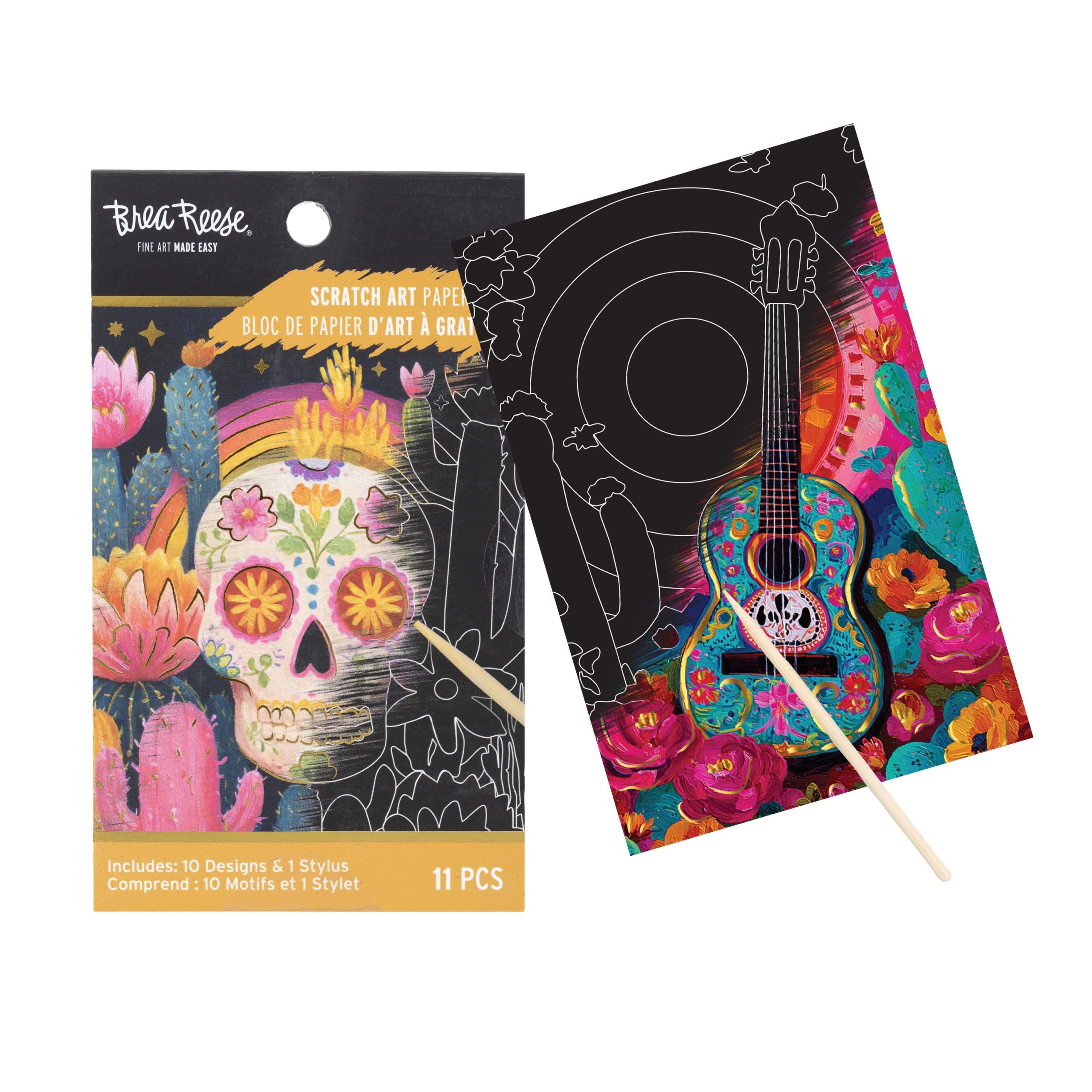 Brea Reese® Mini Day of the Dead Scratch Art Paper Pad - Image 4