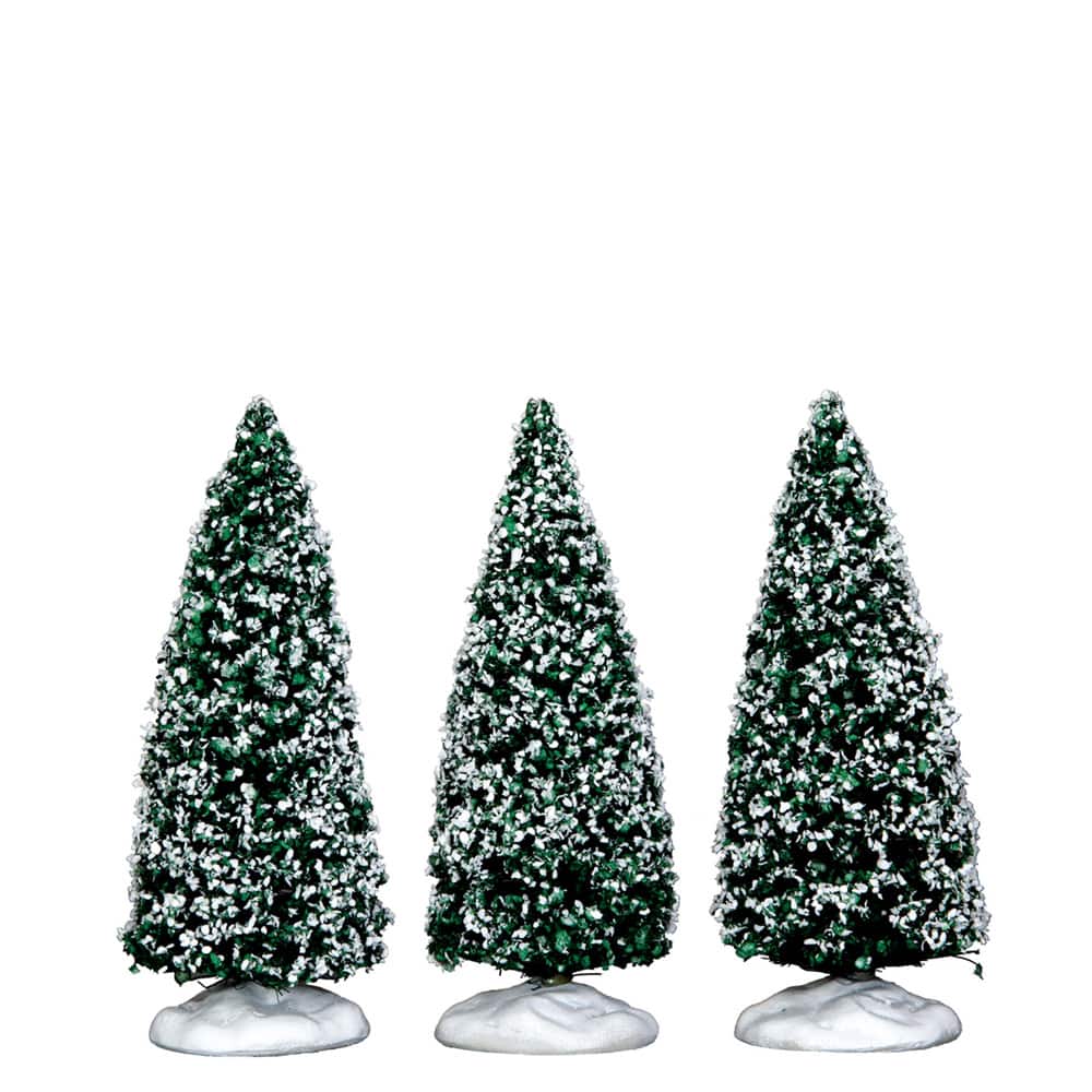 Lemax® Small Snowy Juniper Trees Set, 3ct.