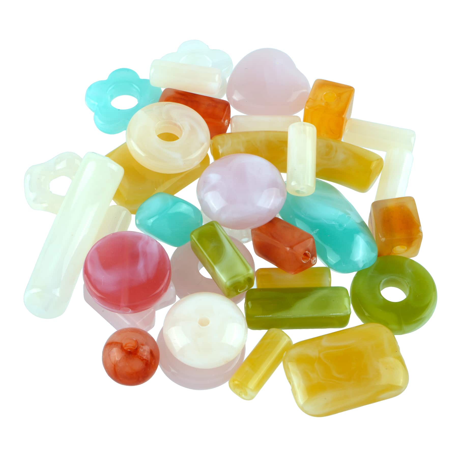 Multicolor Mixed Shape Plastic Craft Beads, 90ct. by Bead Landing™