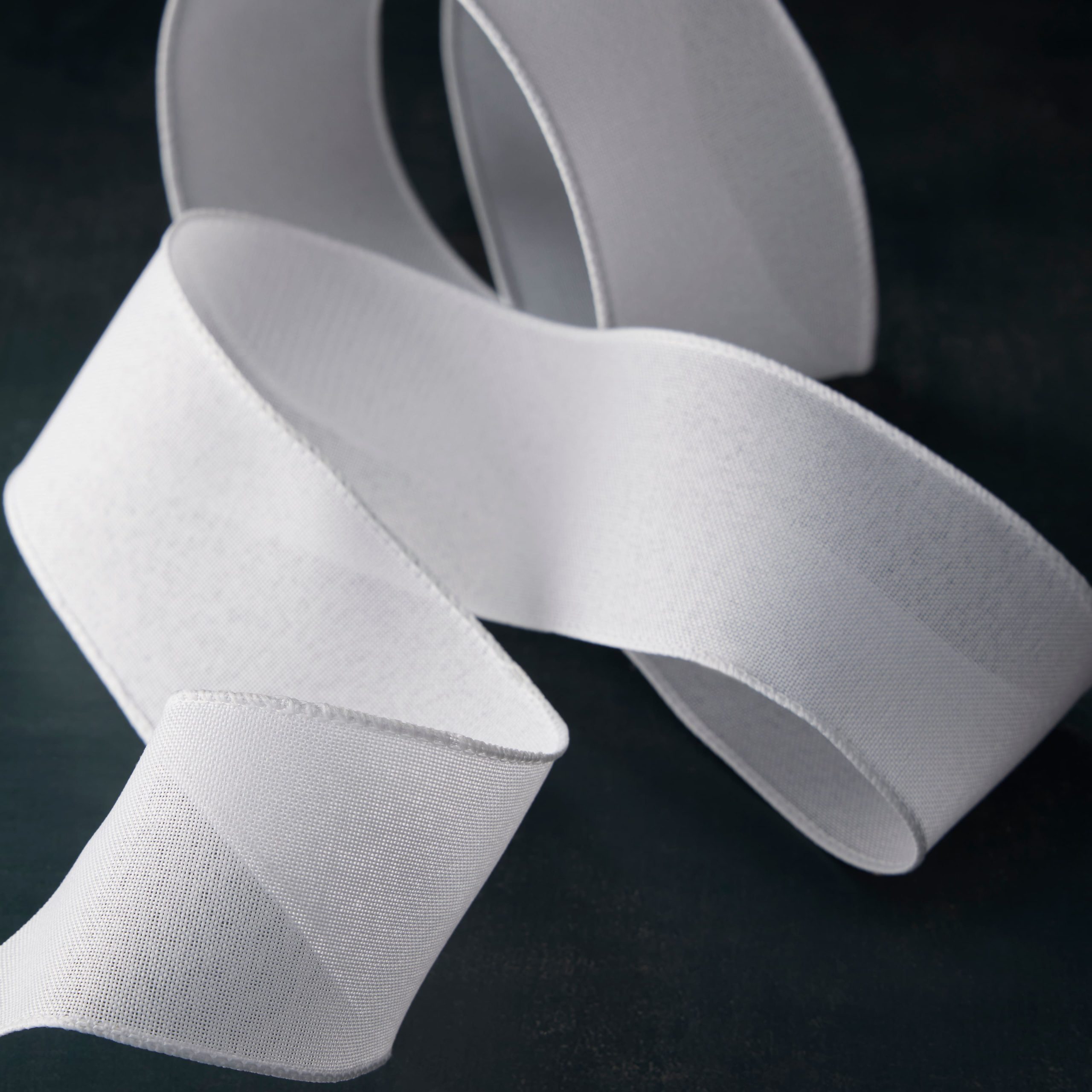 2.5" x 25ft. Faux Linen Wired Ribbon by Celebrate It™ Décor - Image 4